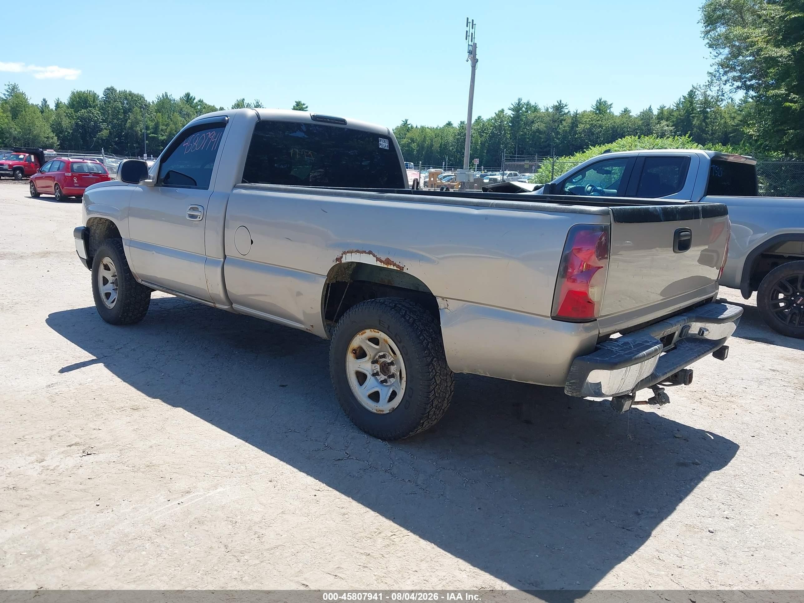 2007 Chevrolet Silverado 1500 Classic Work Truck Silver vin: 1GCEK14V07Z167413