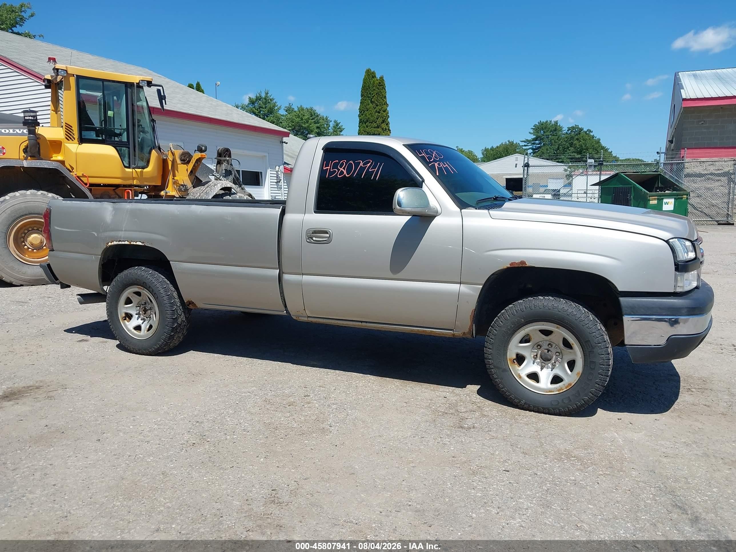 2007 Chevrolet Silverado 1500 Classic Work Truck Silver vin: 1GCEK14V07Z167413