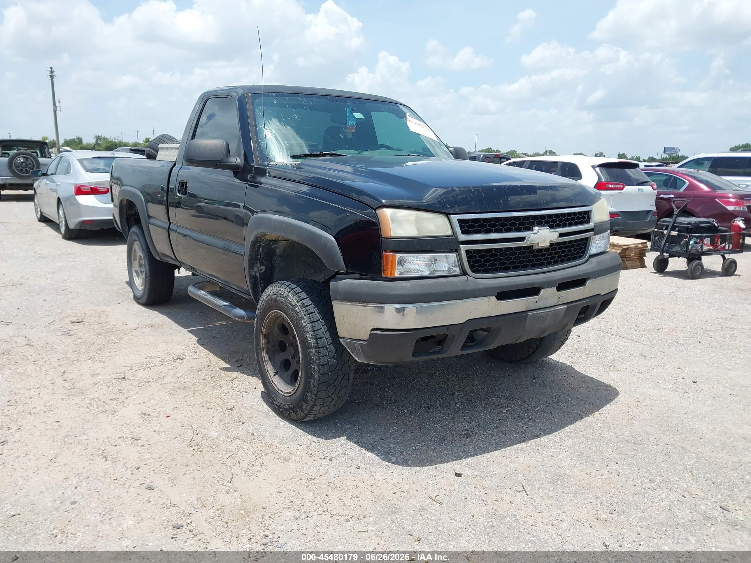 2006 Chevrolet Silverado 1500 Work Truck Черный vin: 1GCEK14V16Z233451
