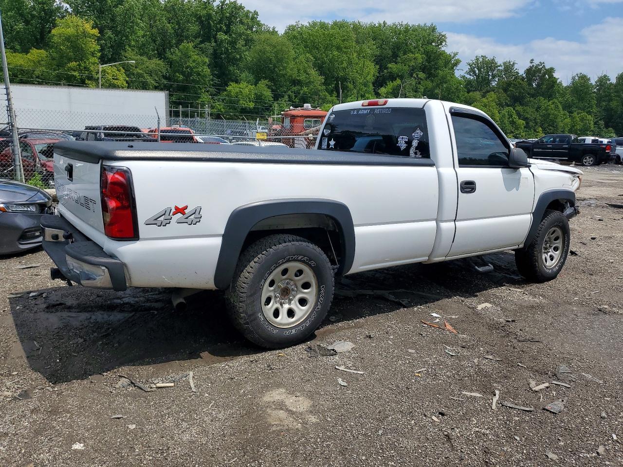 2006 Chevrolet Silverado K1500 White vin: 1GCEK14V36E169906