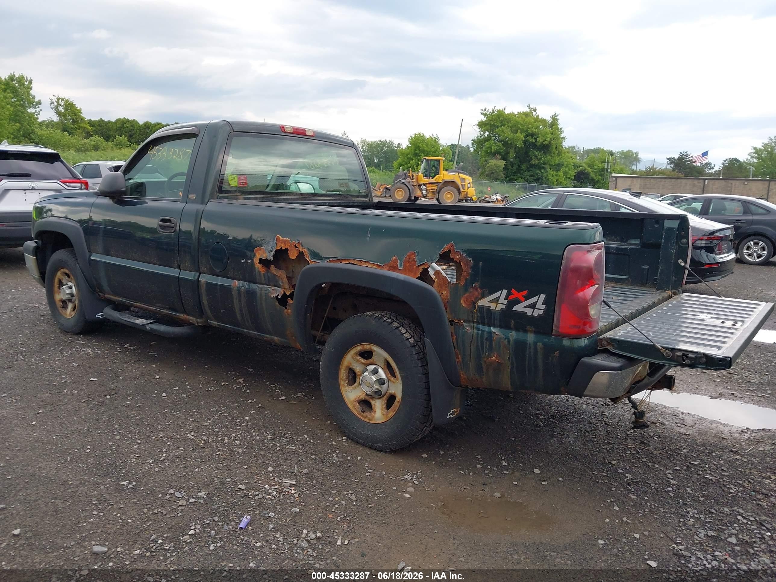 2003 Chevrolet Silverado 1500 Work Truck Green vin: 1GCEK14V63Z239614