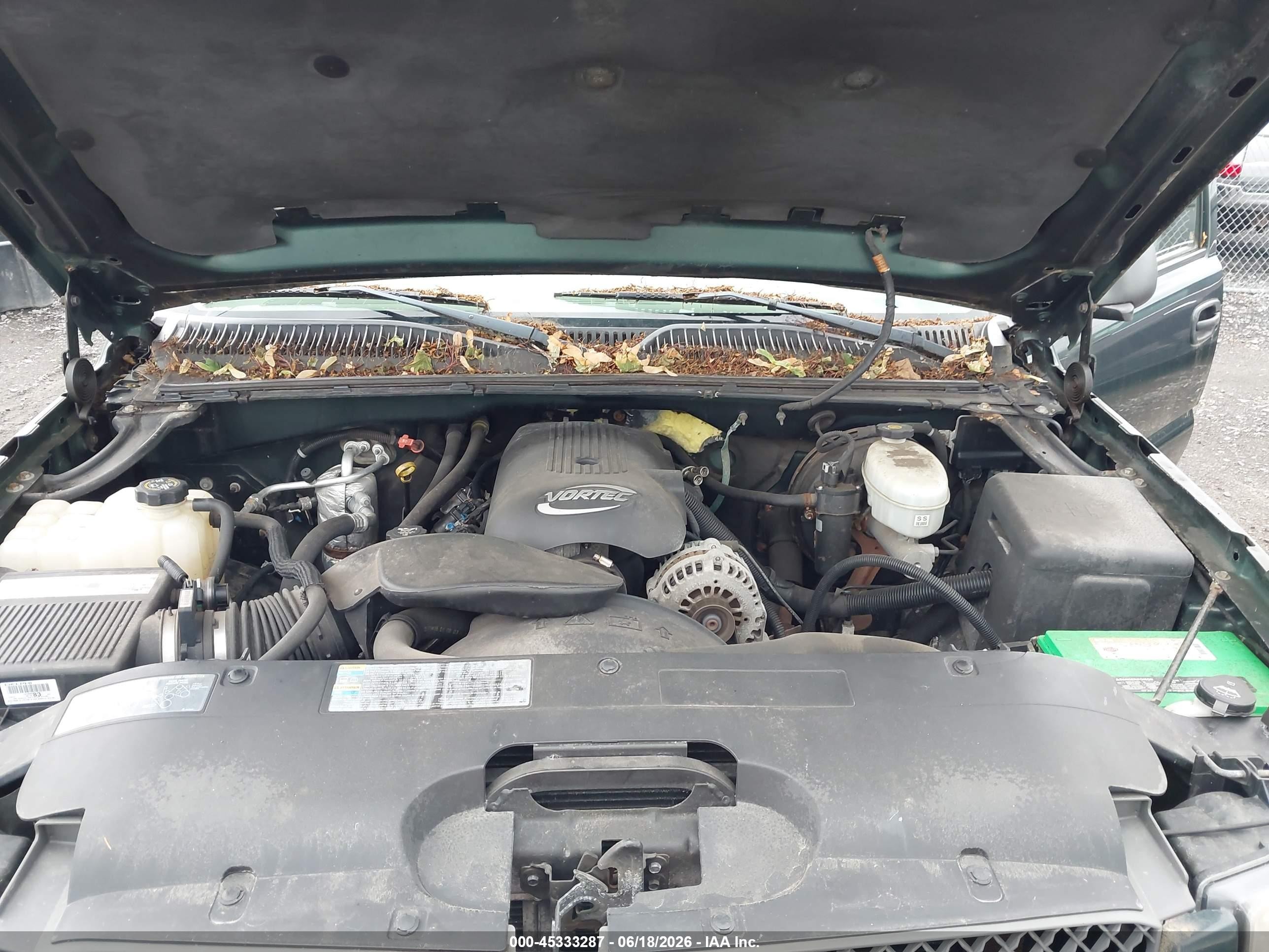 2003 Chevrolet Silverado 1500 Work Truck Green vin: 1GCEK14V63Z239614