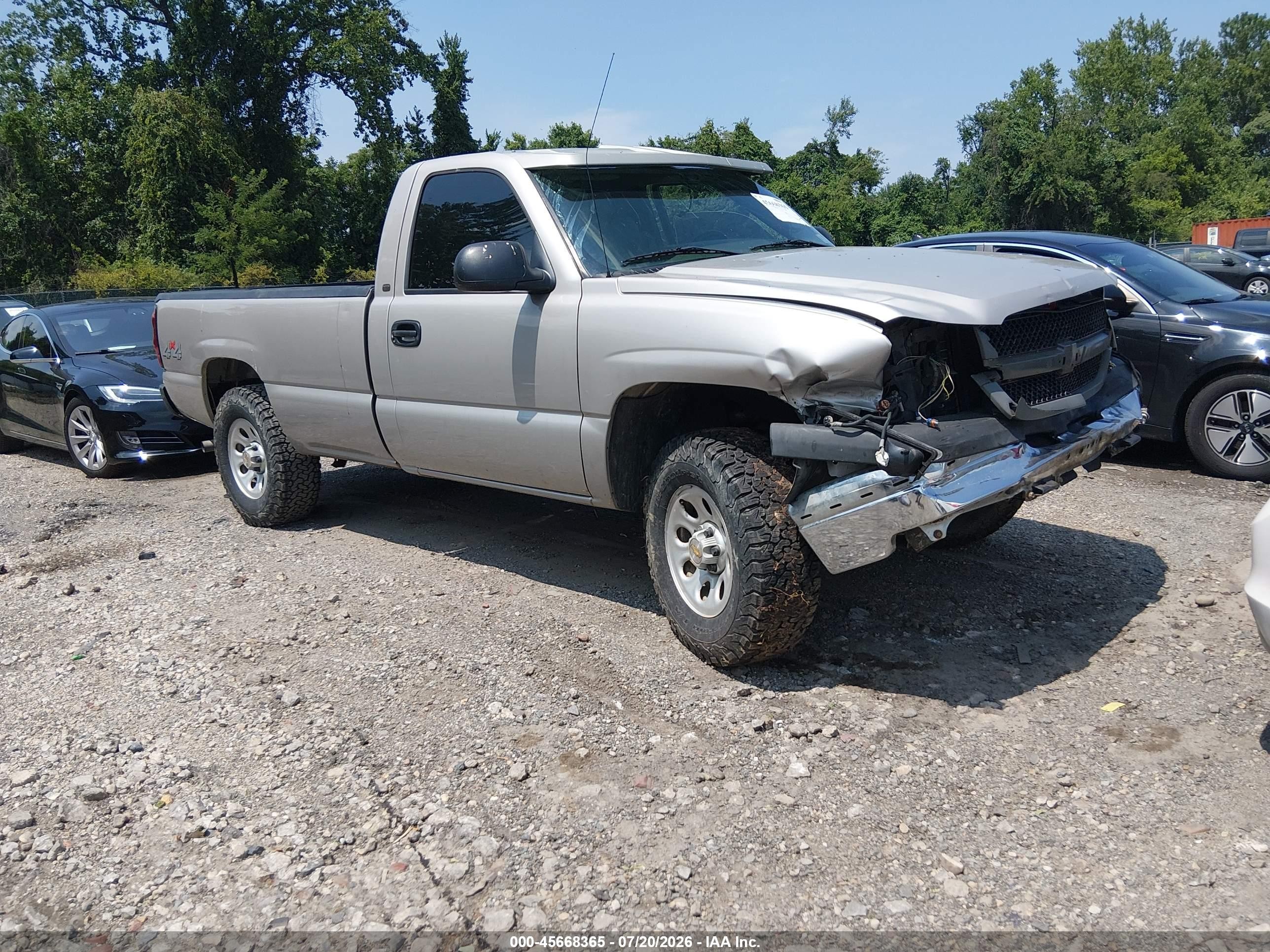 2004 Chevrolet Silverado 1500 Work Truck Серебряный vin: 1GCEK14V74Z134100