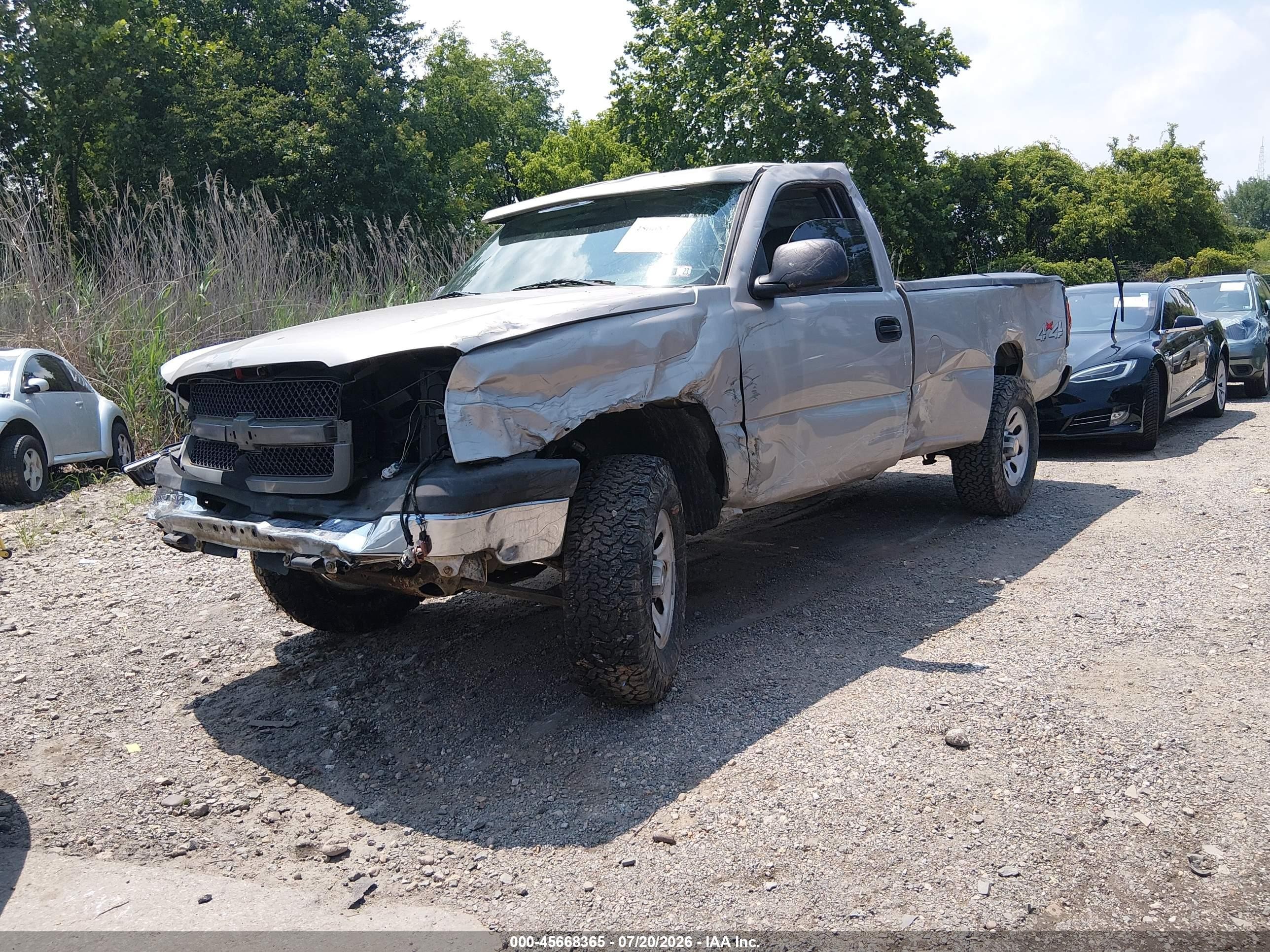 2004 Chevrolet Silverado 1500 Work Truck Серебряный vin: 1GCEK14V74Z134100