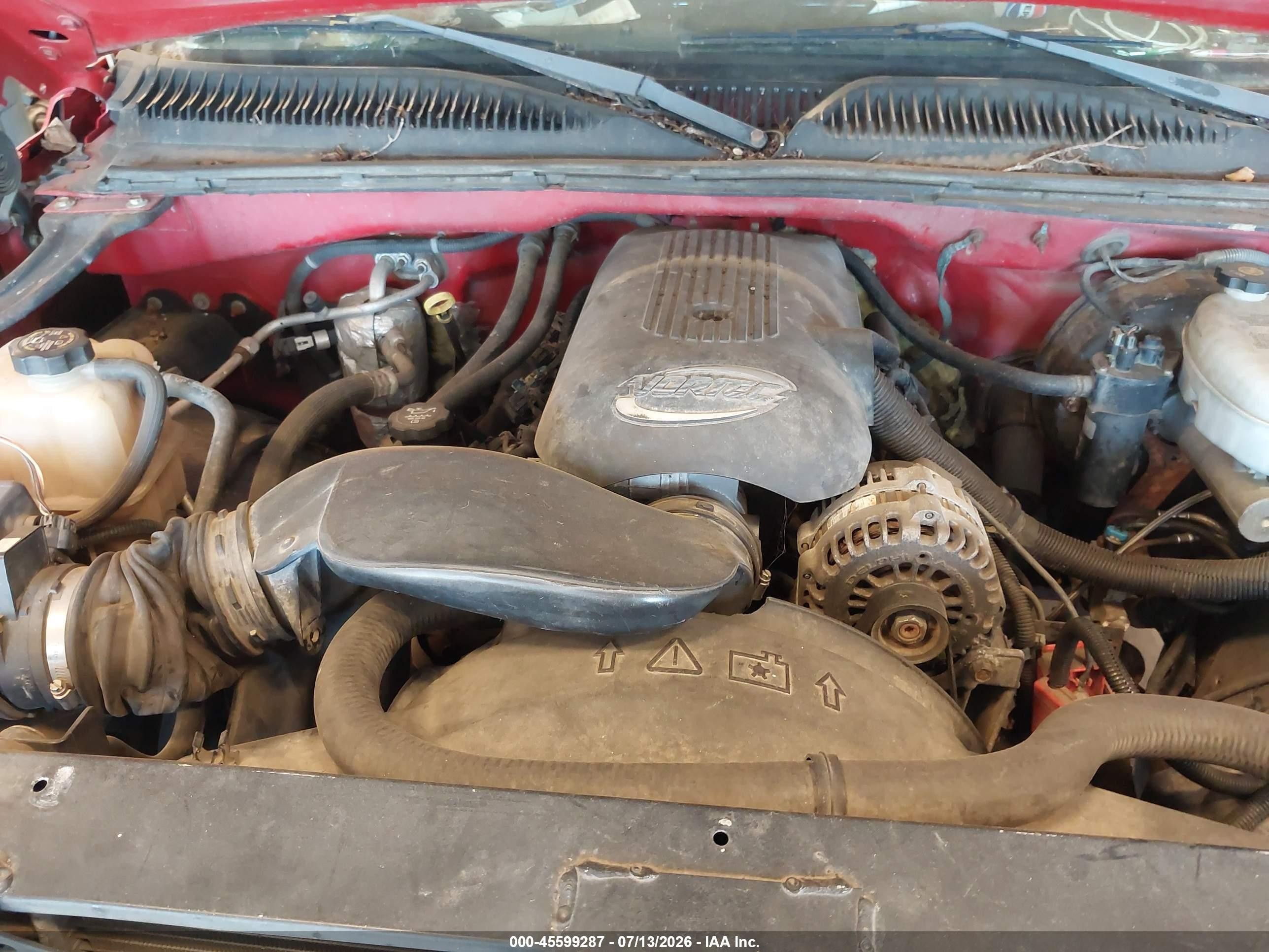 2003 Chevrolet Silverado 1500   Red vin: 1GCEK14V83Z297952