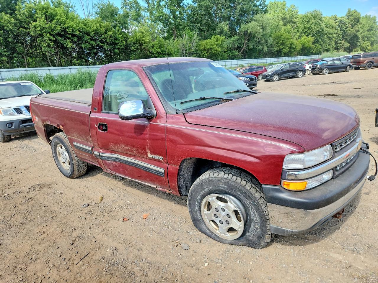 1999 Chevrolet Silverado K1500 Burgundy vin: 1GCEK14V8XZ134336