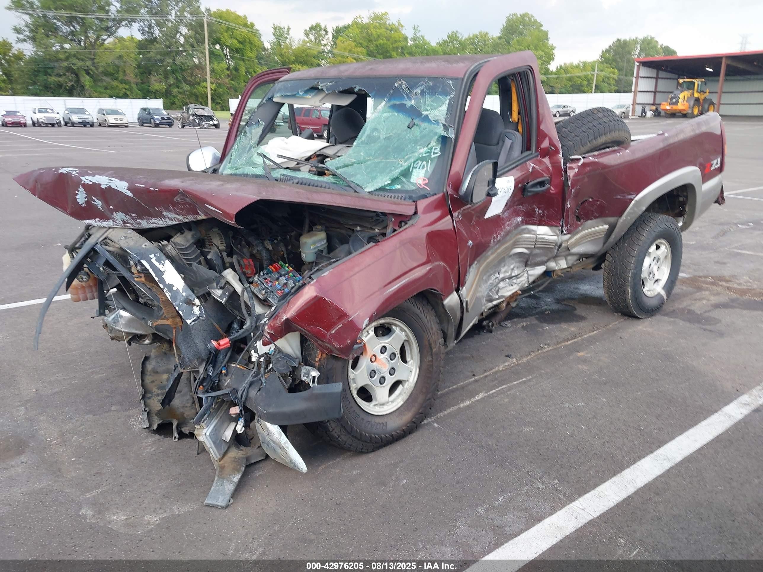 2002 Chevrolet Silverado 1500 Ls Burgundy vin: 1GCEK14V92Z221901