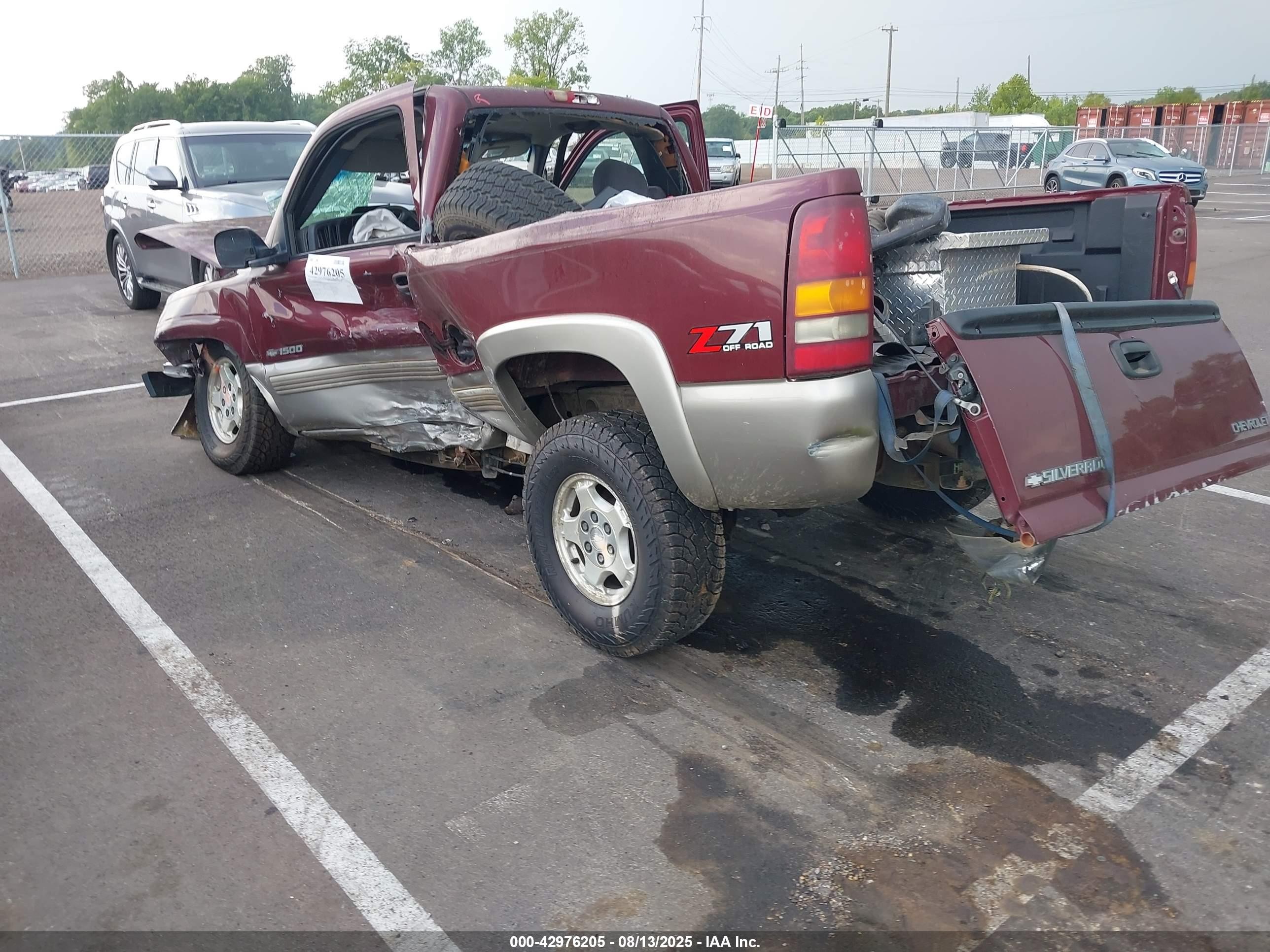 2002 Chevrolet Silverado 1500 Ls Burgundy vin: 1GCEK14V92Z221901