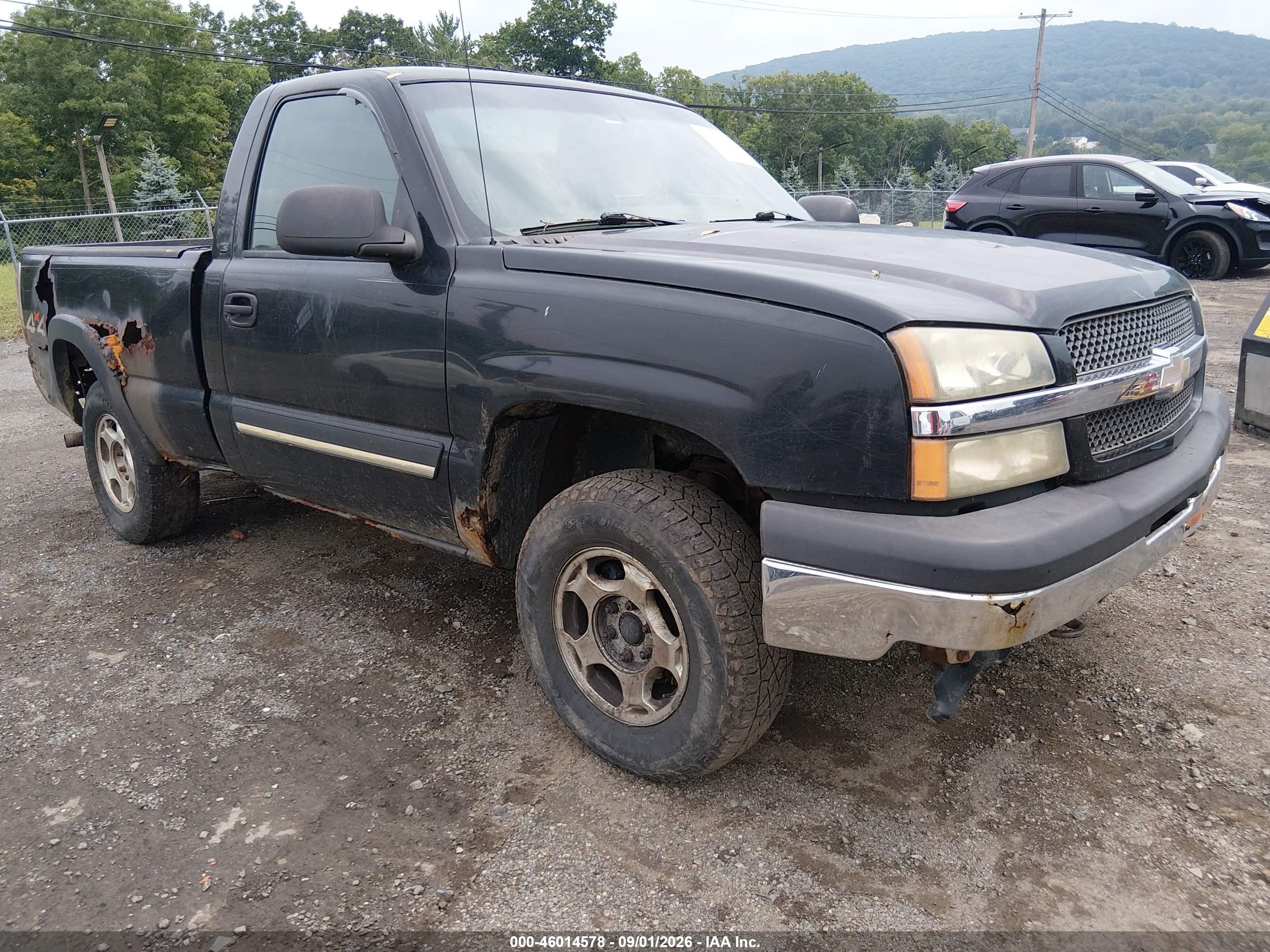 2003 Chevrolet Silverado 1500 Ls Black vin: 1GCEK14VX3Z318638