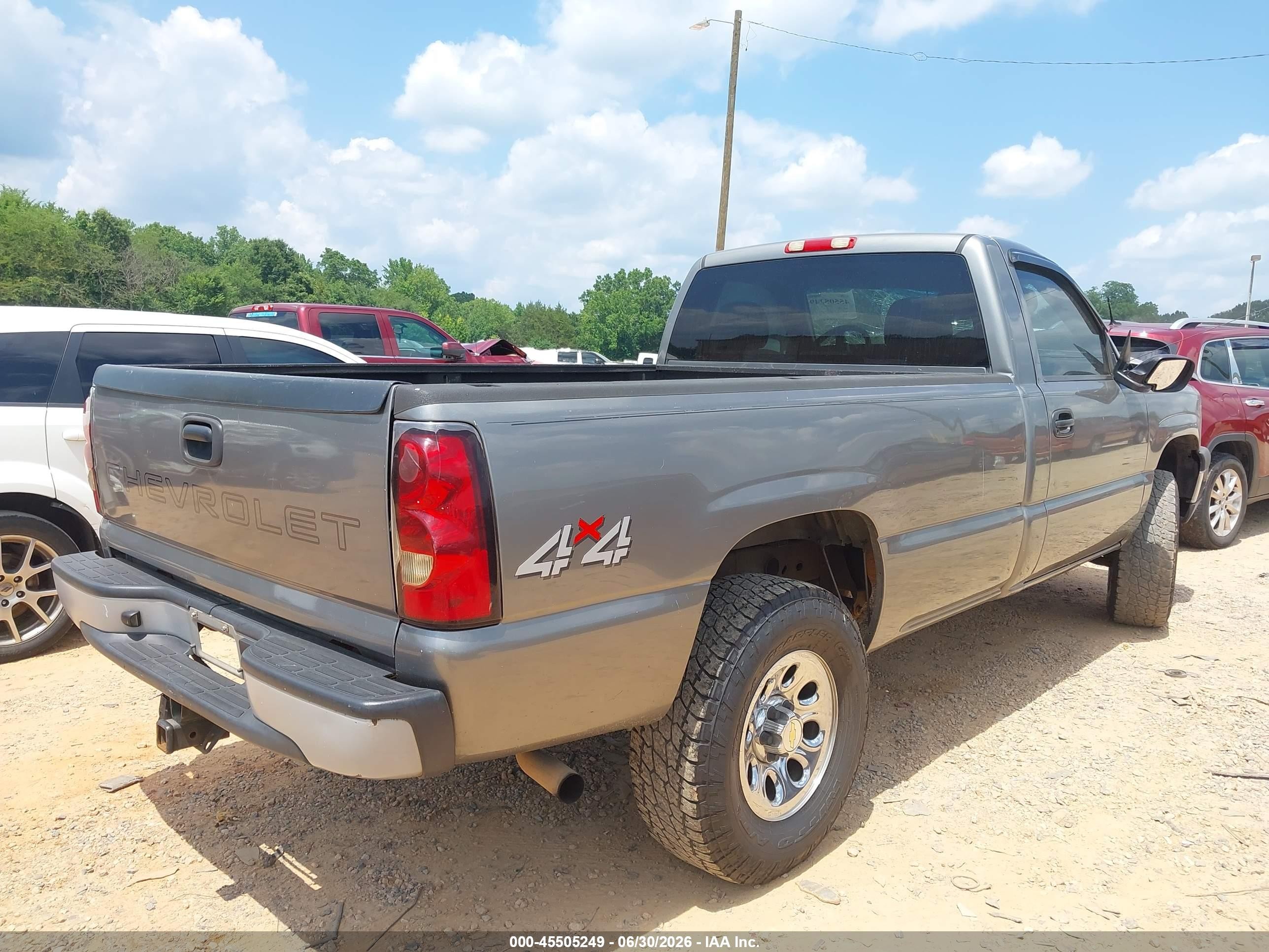 2006 Chevrolet Silverado 1500 Work Truck Gray vin: 1GCEK14VX6E222634