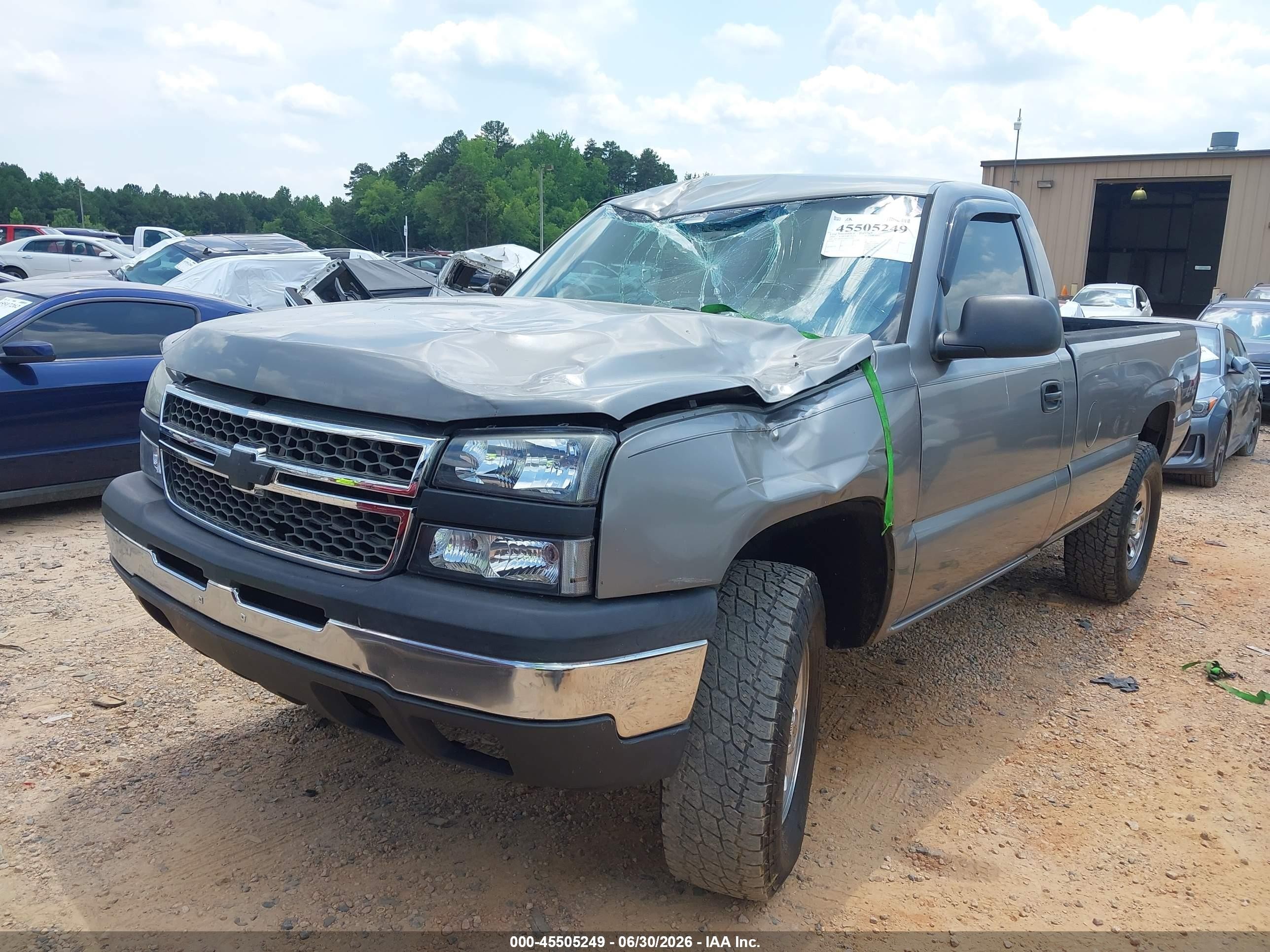 2006 Chevrolet Silverado 1500 Work Truck Gray vin: 1GCEK14VX6E222634