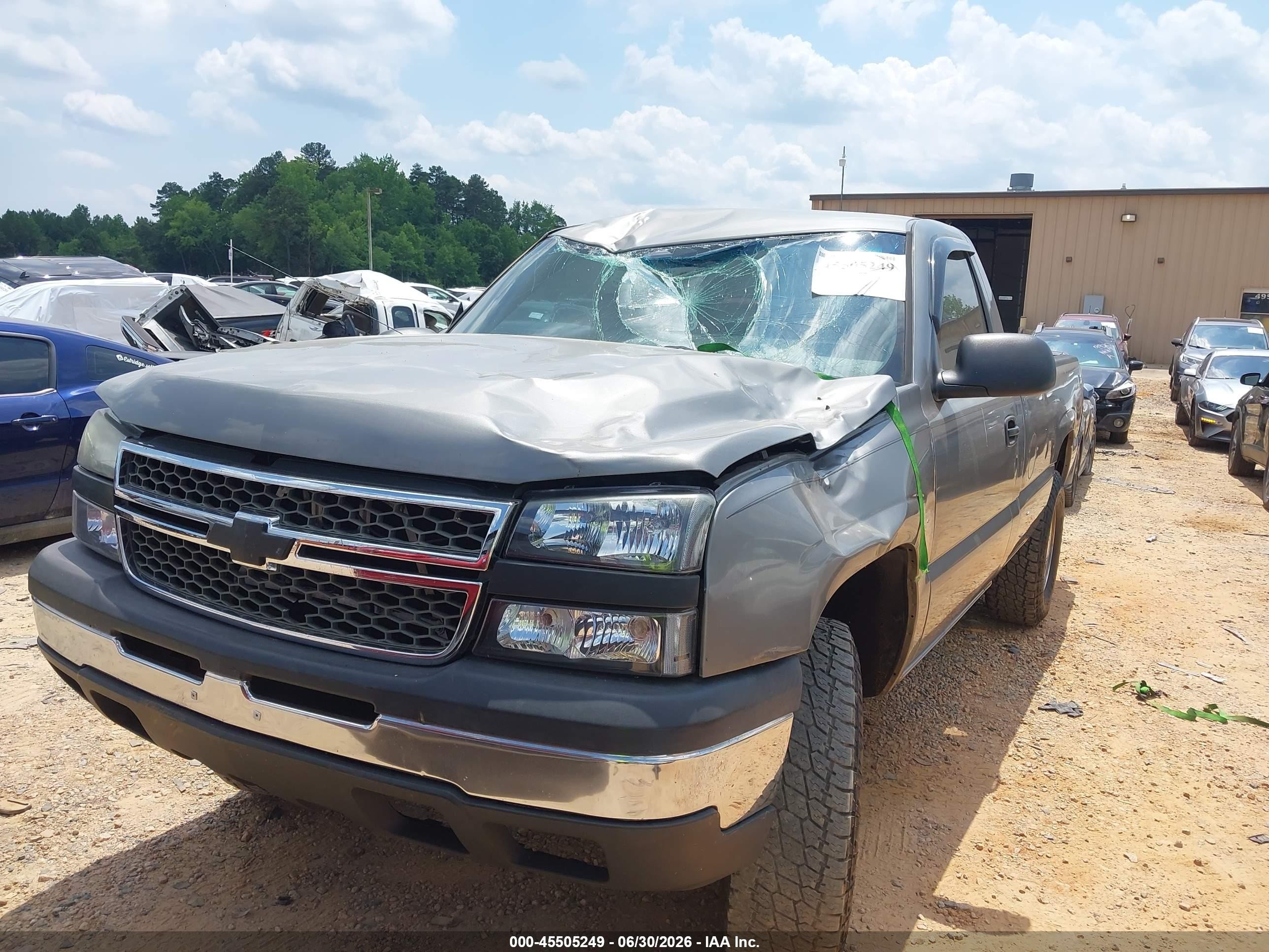 2006 Chevrolet Silverado 1500 Work Truck Gray vin: 1GCEK14VX6E222634