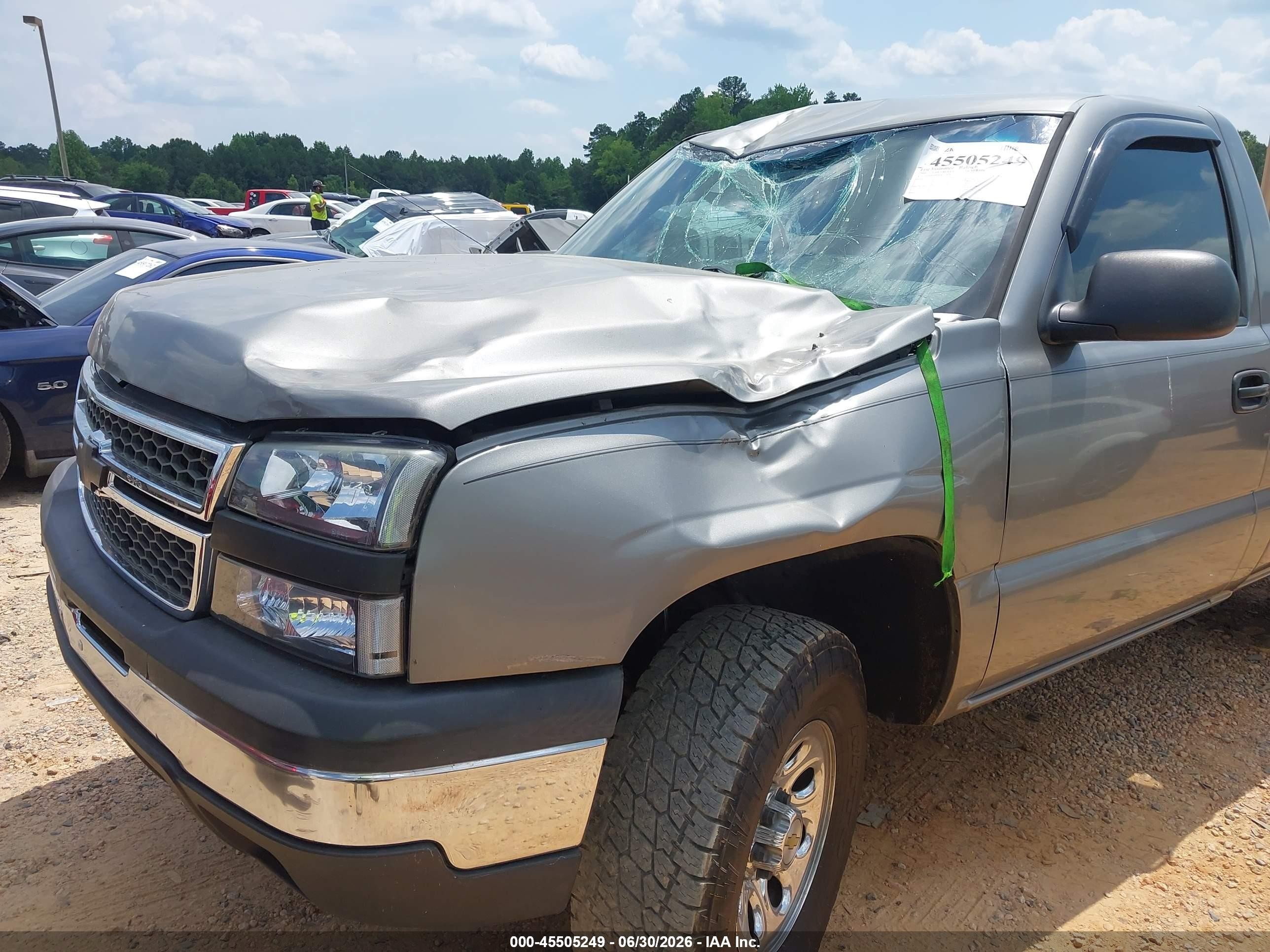 2006 Chevrolet Silverado 1500 Work Truck Gray vin: 1GCEK14VX6E222634