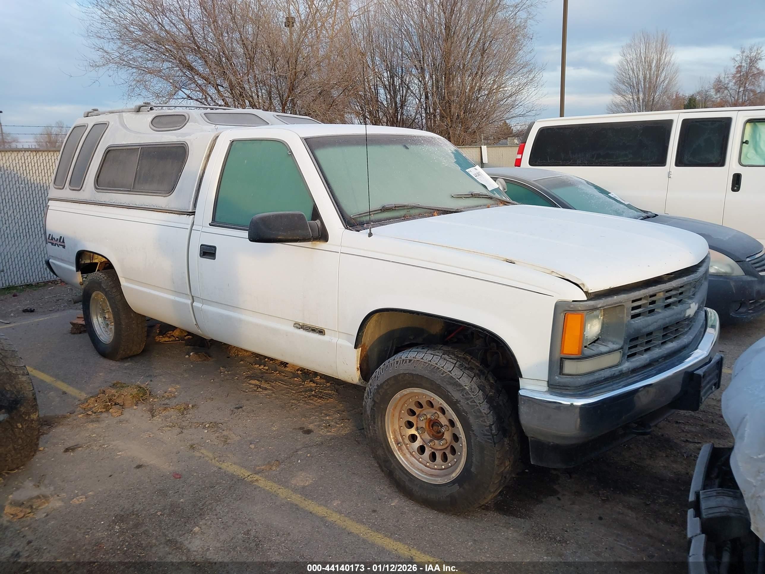 1997 Chevrolet K1500 Fleetside W/t White vin: 1GCEK14W4VZ205425