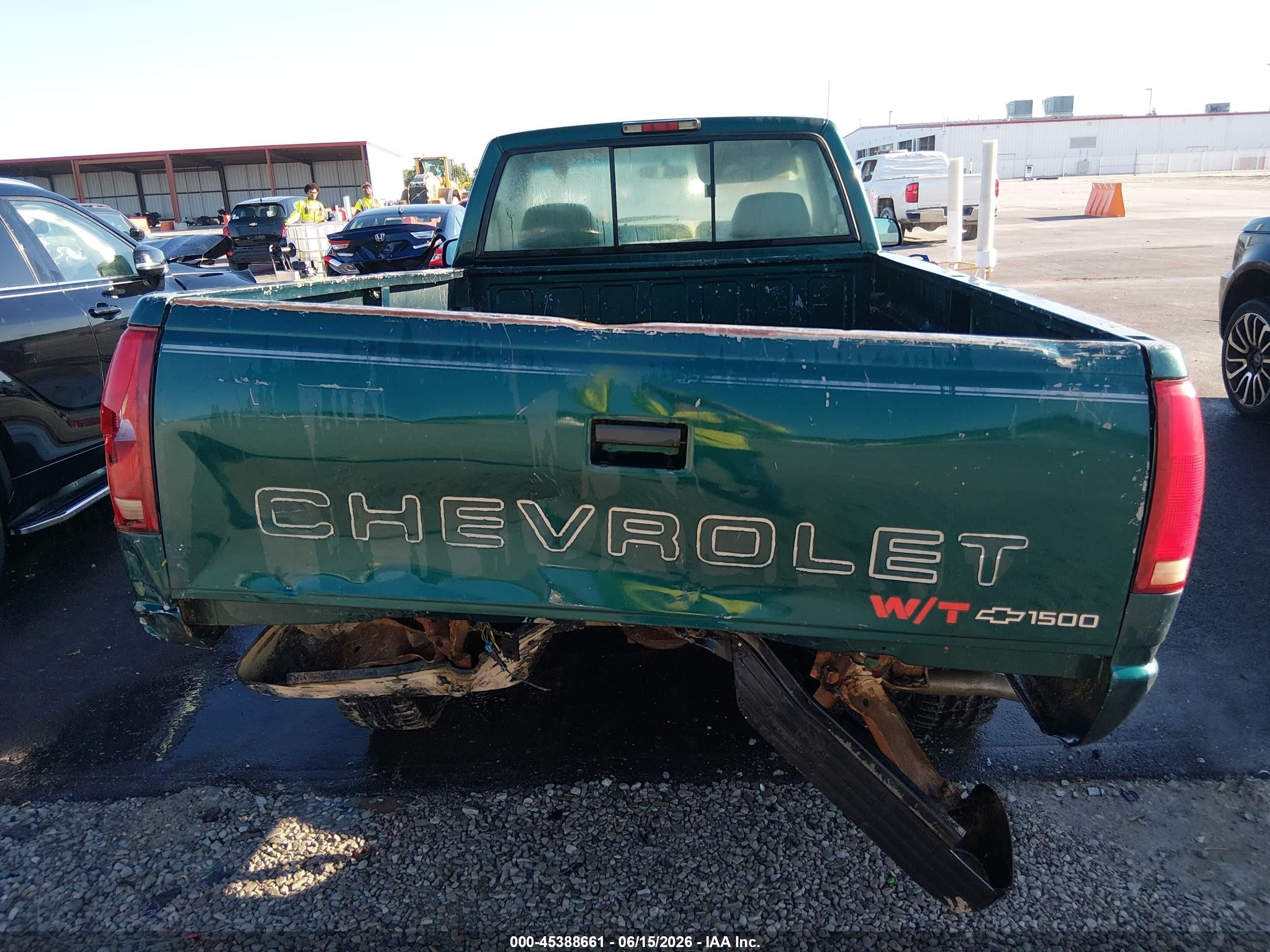 1998 Chevrolet K1500 Fleetside W/t Green vin: 1GCEK14W6WZ210871