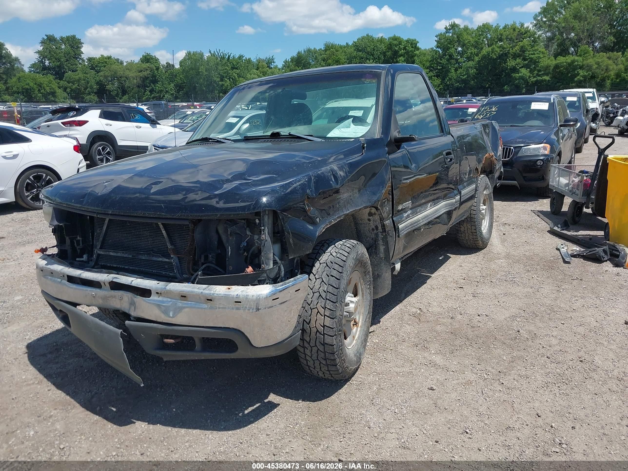 2001 Chevrolet Silverado 1500 Ls Черный vin: 1GCEK14W91Z237667