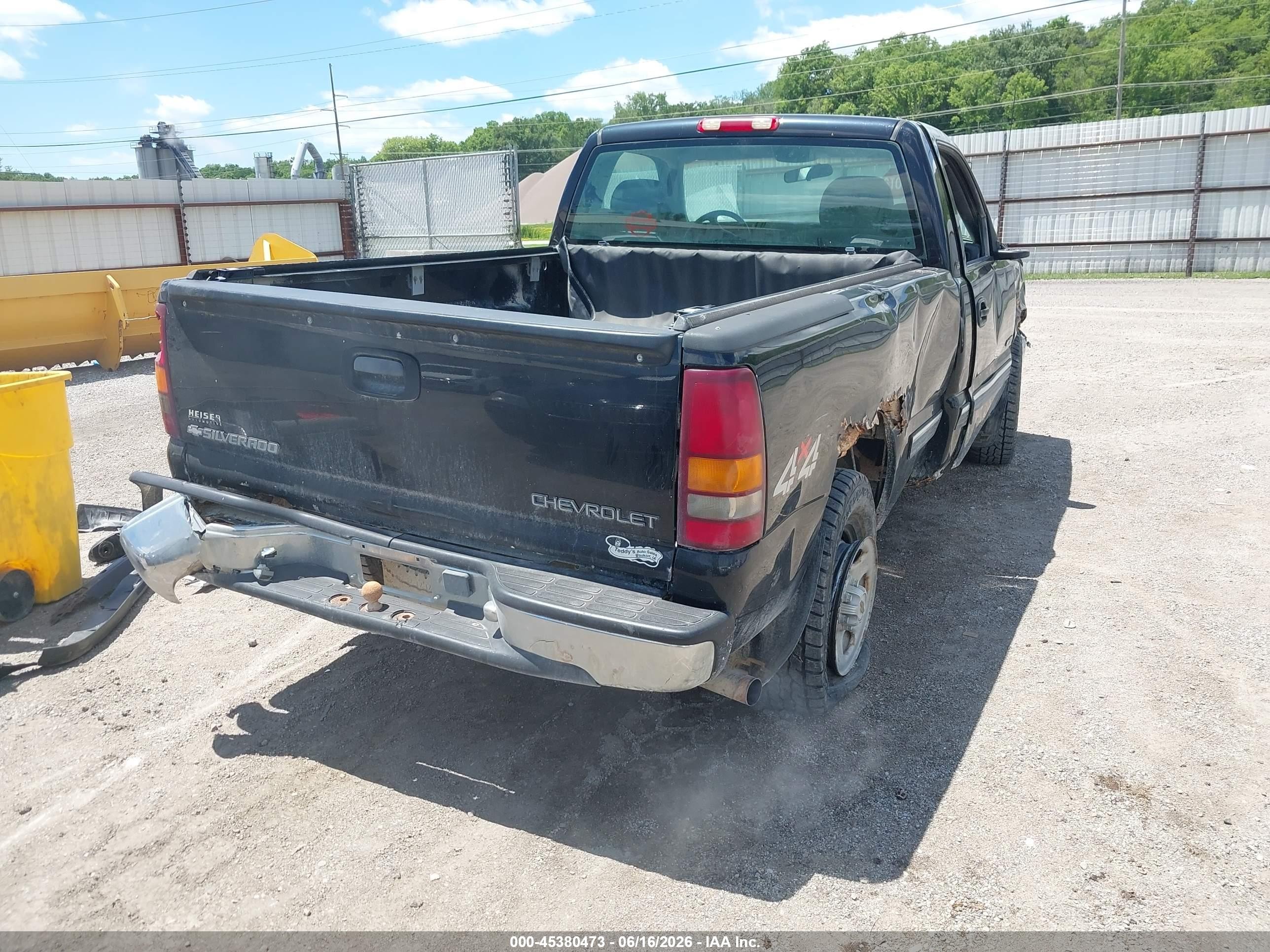2001 Chevrolet Silverado 1500 Ls Черный vin: 1GCEK14W91Z237667