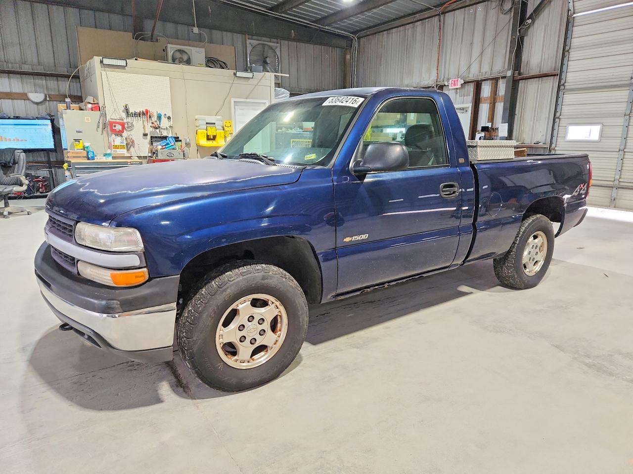 2000 Chevrolet Silverado K1500 Blue vin: 1GCEK14W9YZ199609