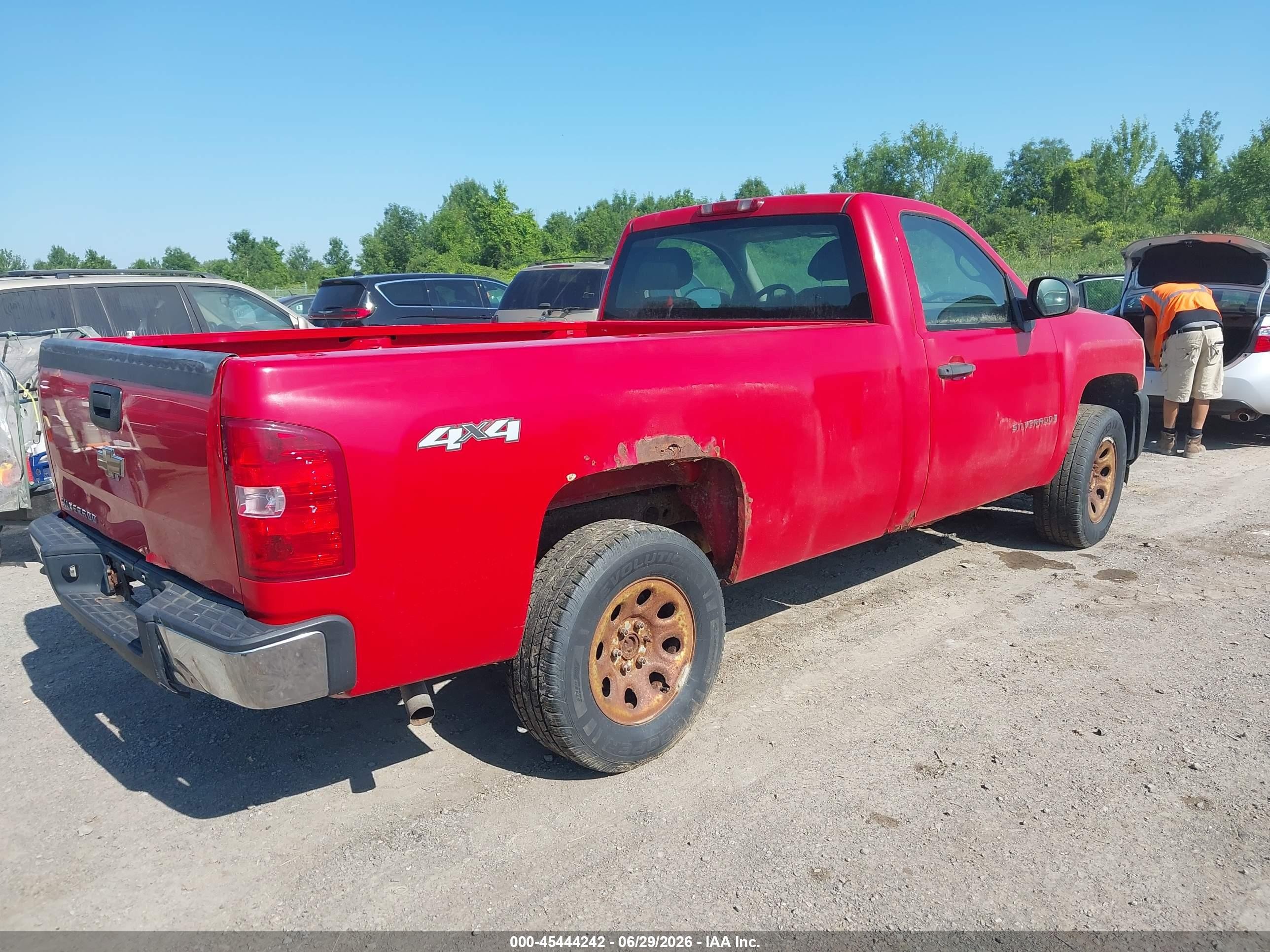 2007 Chevrolet Silverado 1500 Work Truck Red vin: 1GCEK14X47Z646483