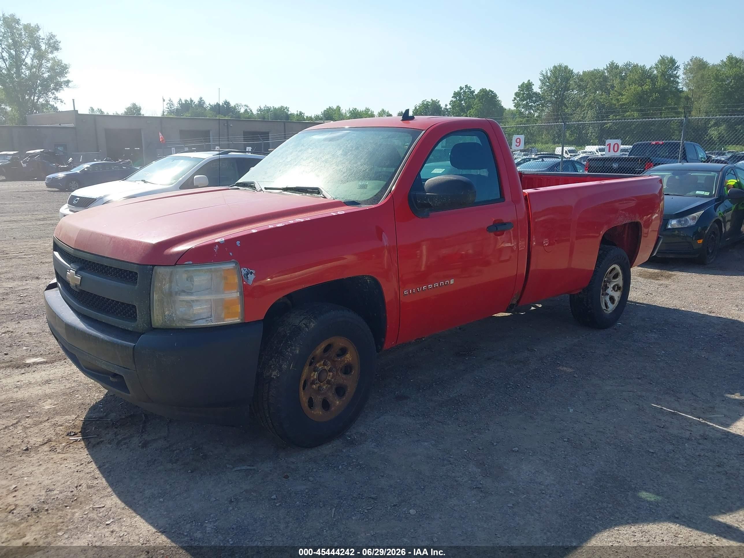 2007 Chevrolet Silverado 1500 Work Truck Red vin: 1GCEK14X47Z646483