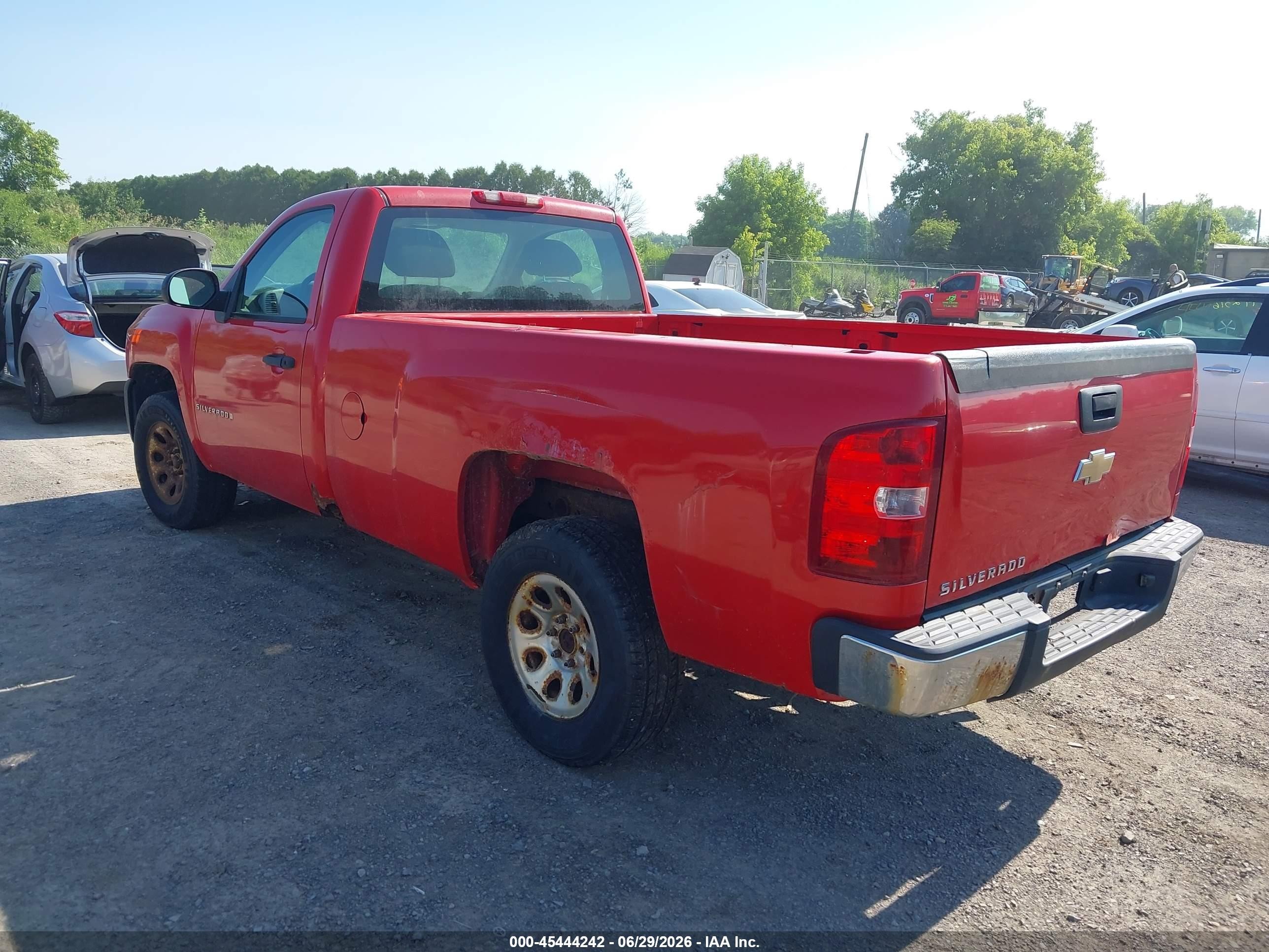 2007 Chevrolet Silverado 1500 Work Truck Red vin: 1GCEK14X47Z646483
