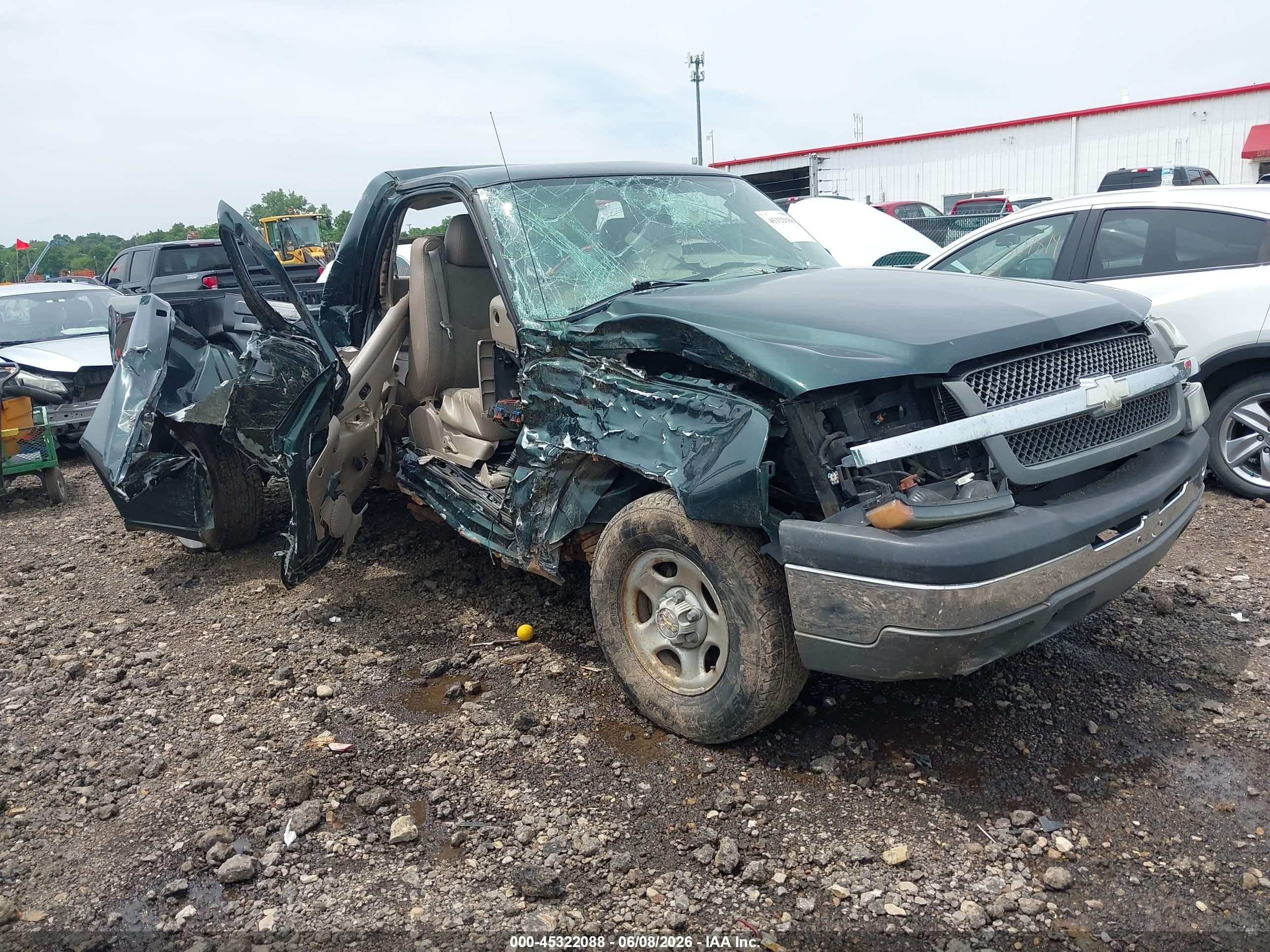 2004 Chevrolet Silverado 1500 Work Truck Green vin: 1GCEK14X54Z264507