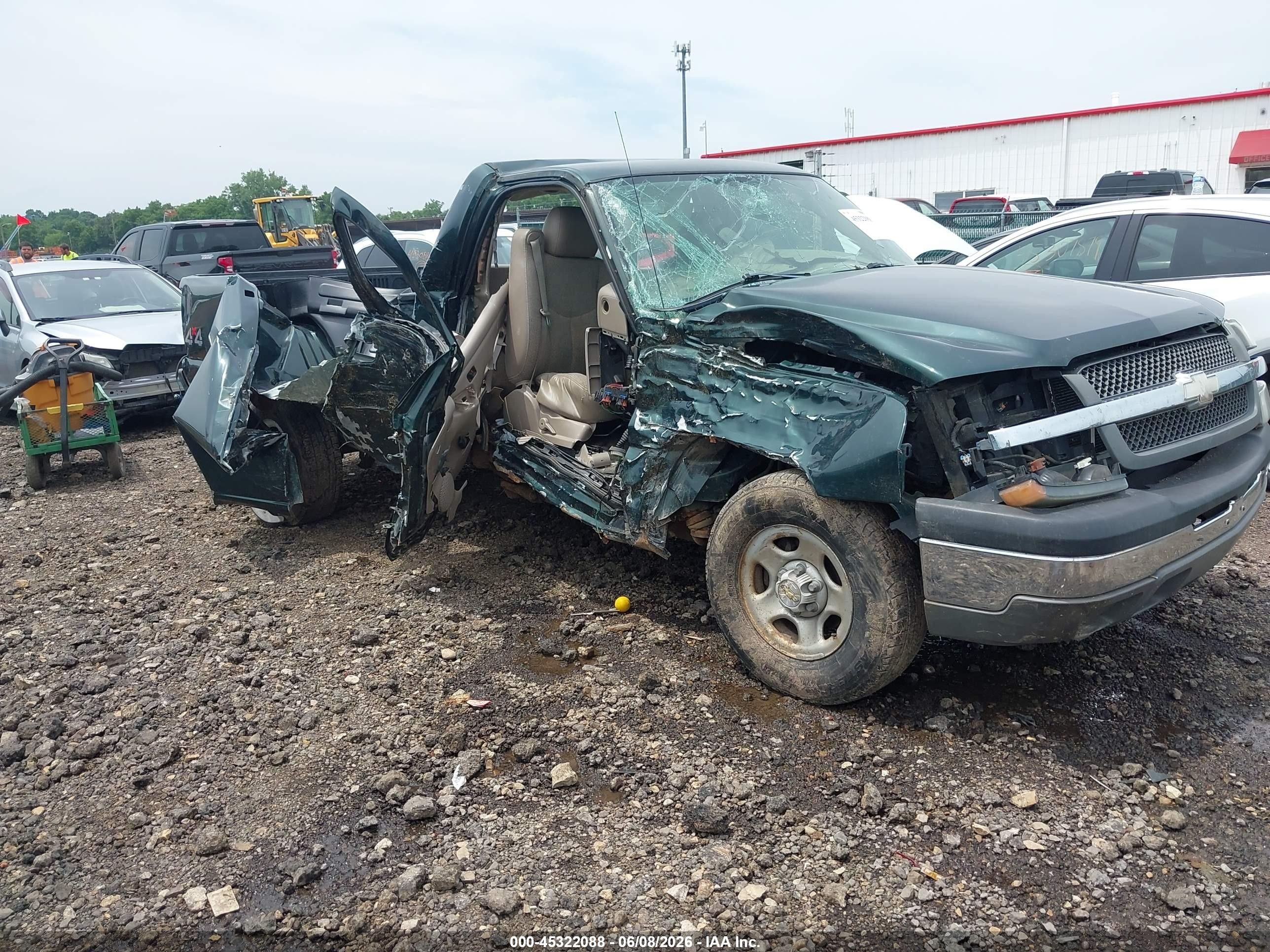 2004 Chevrolet Silverado 1500 Work Truck Зеленый vin: 1GCEK14X54Z264507
