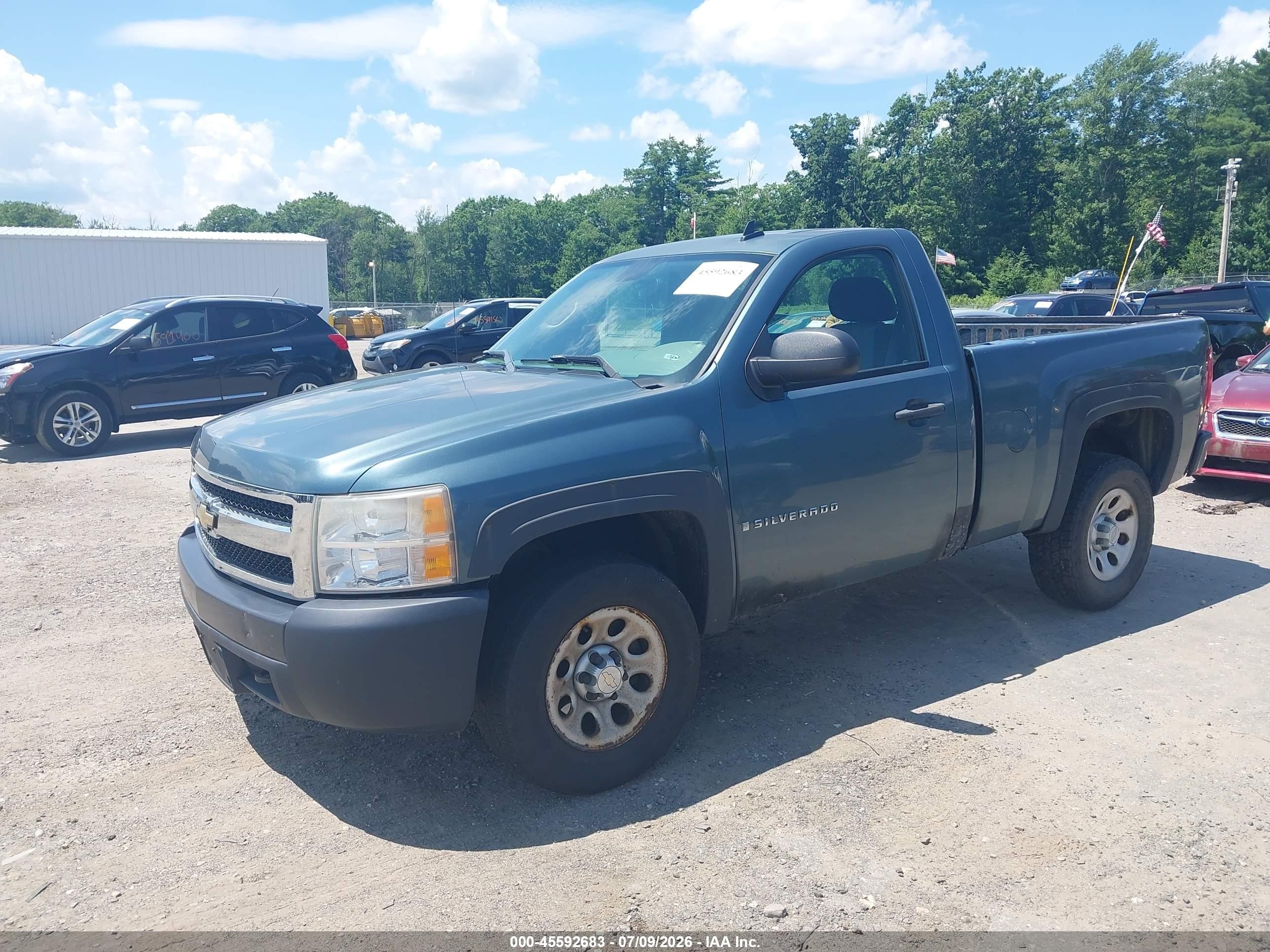 2007 Chevrolet Silverado 1500 Work Truck Синий vin: 1GCEK14X57Z640840
