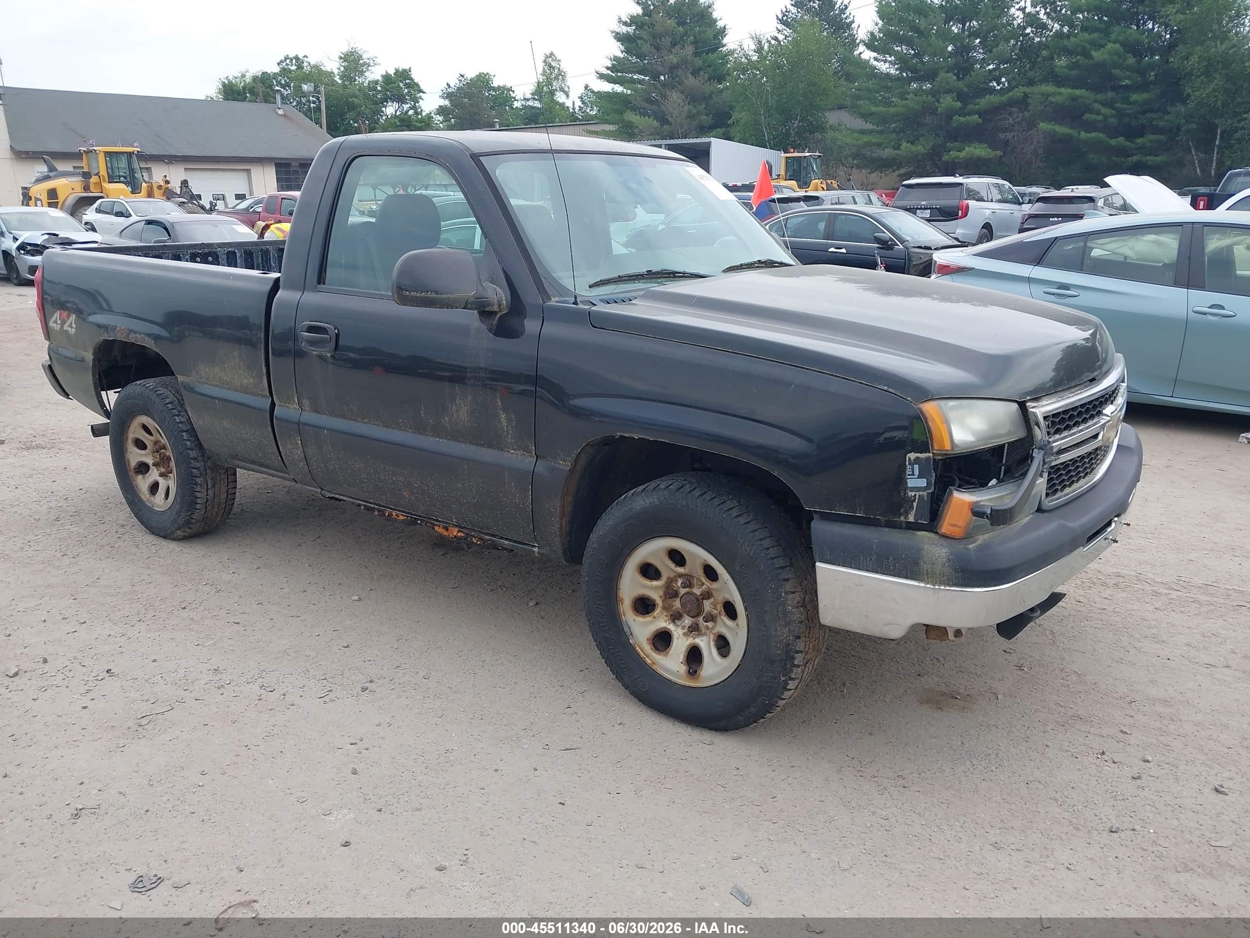 2007 Chevrolet Silverado 1500 Classic Work Truck Black vin: 1GCEK14X97Z141006