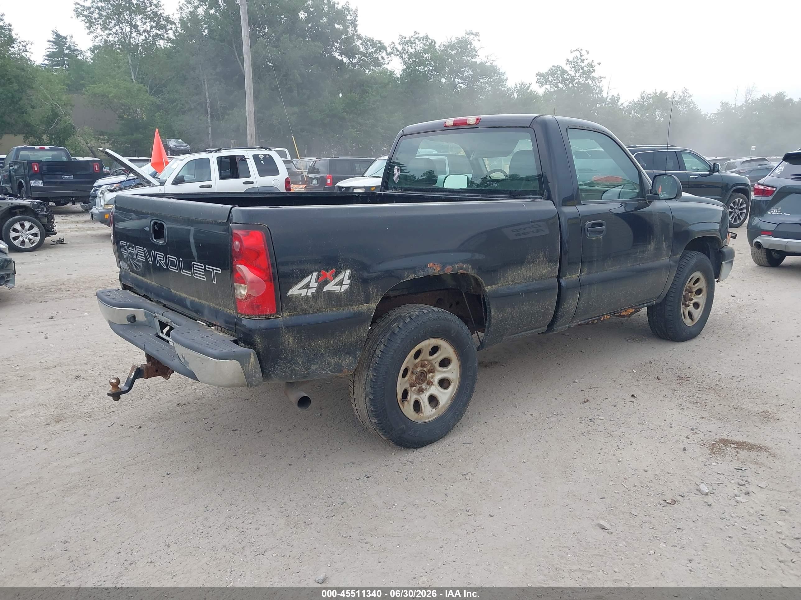 2007 Chevrolet Silverado 1500 Classic Work Truck Black vin: 1GCEK14X97Z141006