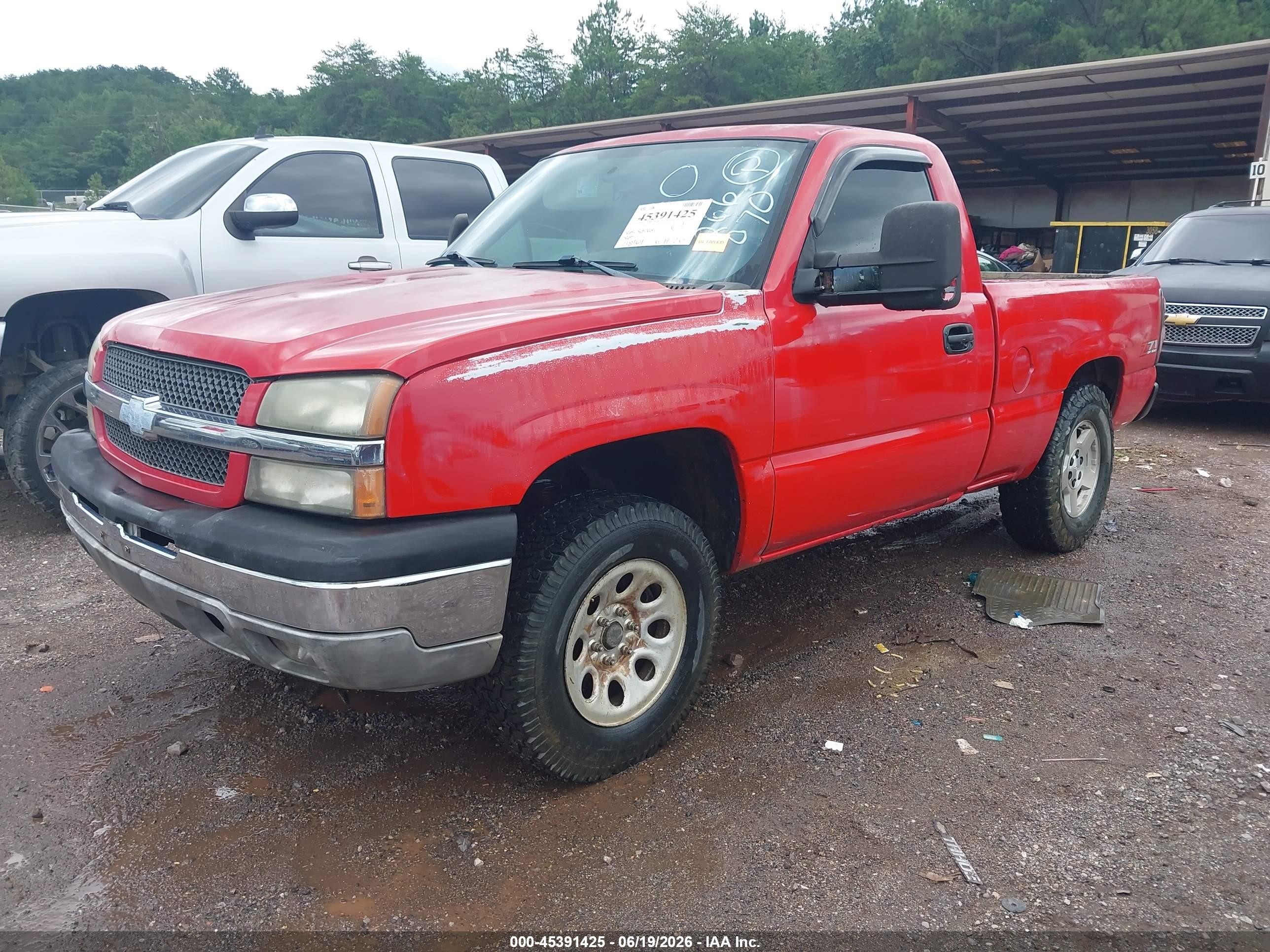 2005 Chevrolet Silverado 1500 Z71 Red vin: 1GCEK14Z15Z266970