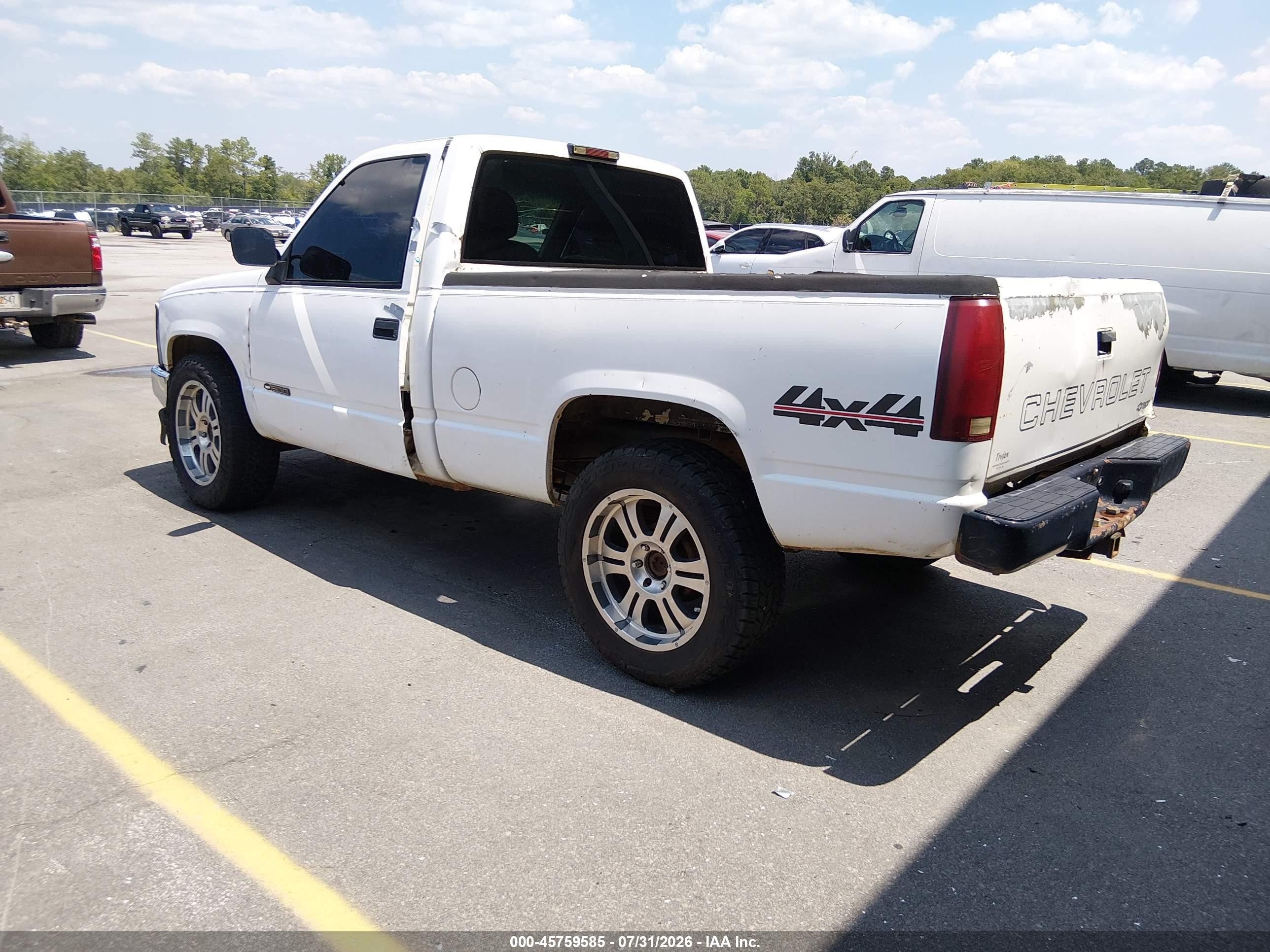 1995 Chevrolet Gmt-400 K1500 White vin: 1GCEK14Z2SZ273681