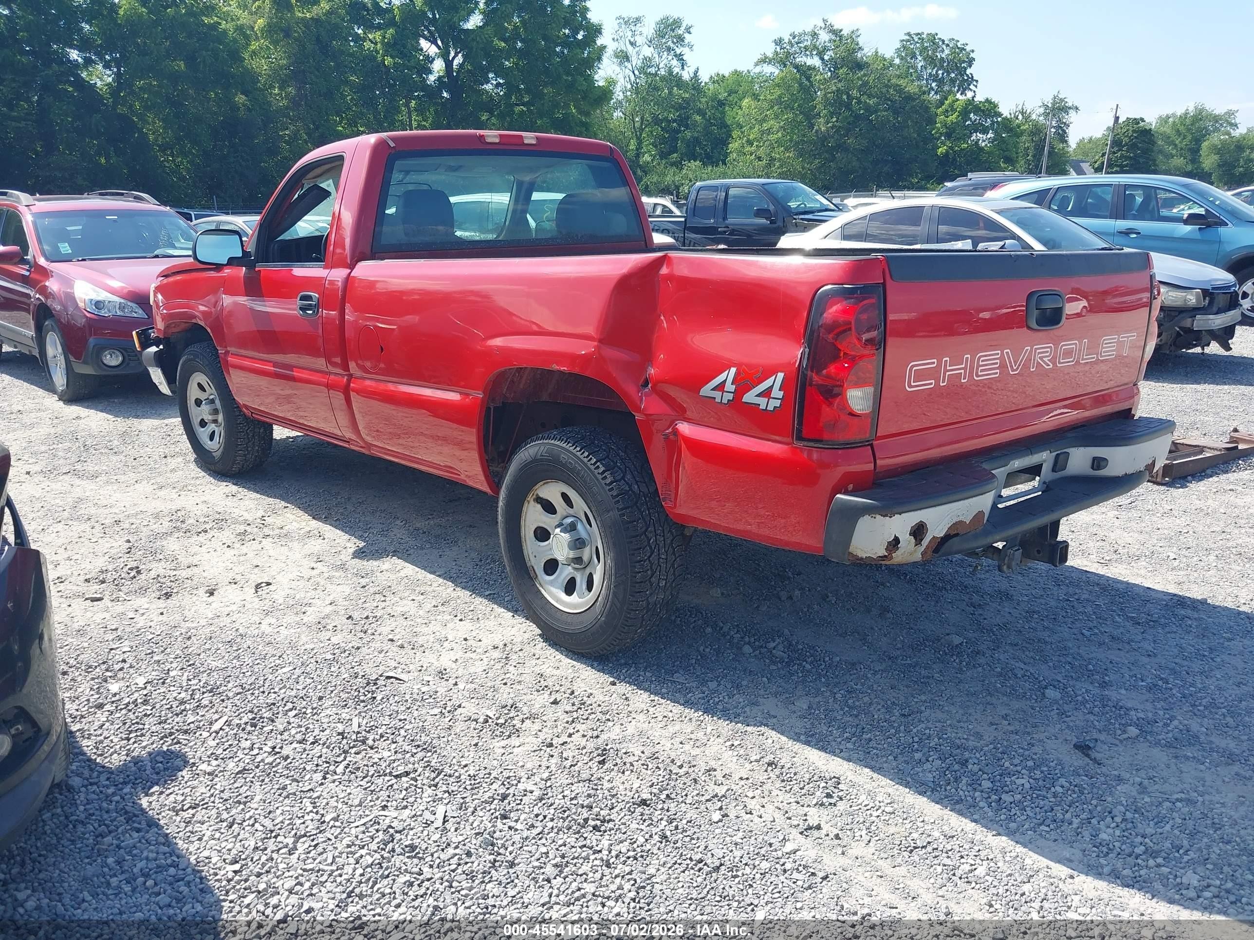 2007 Chevrolet Silverado 1500 Classic Work Truck Red vin: 1GCEK14Z47Z196447