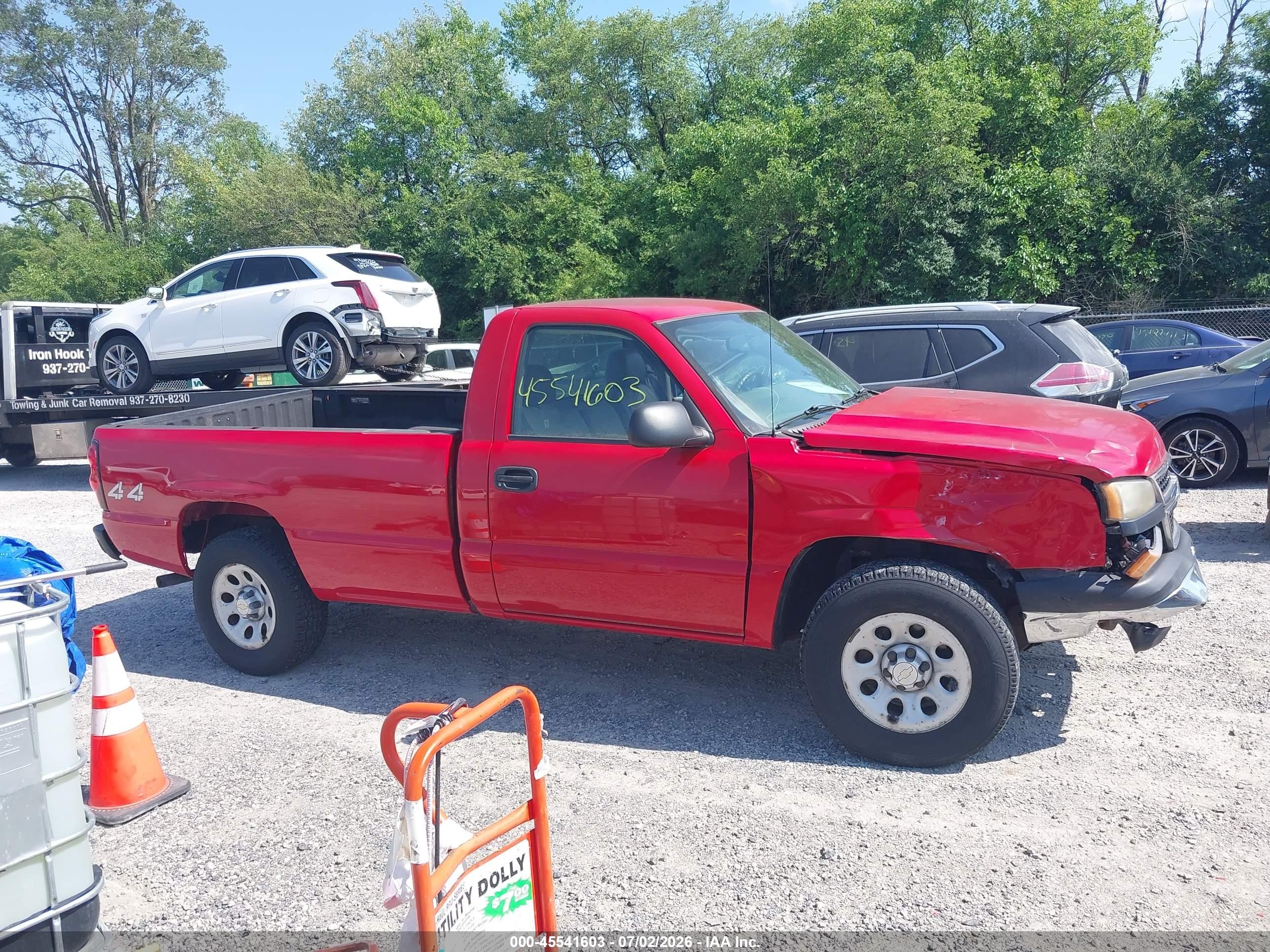 2007 Chevrolet Silverado 1500 Classic Work Truck Red vin: 1GCEK14Z47Z196447