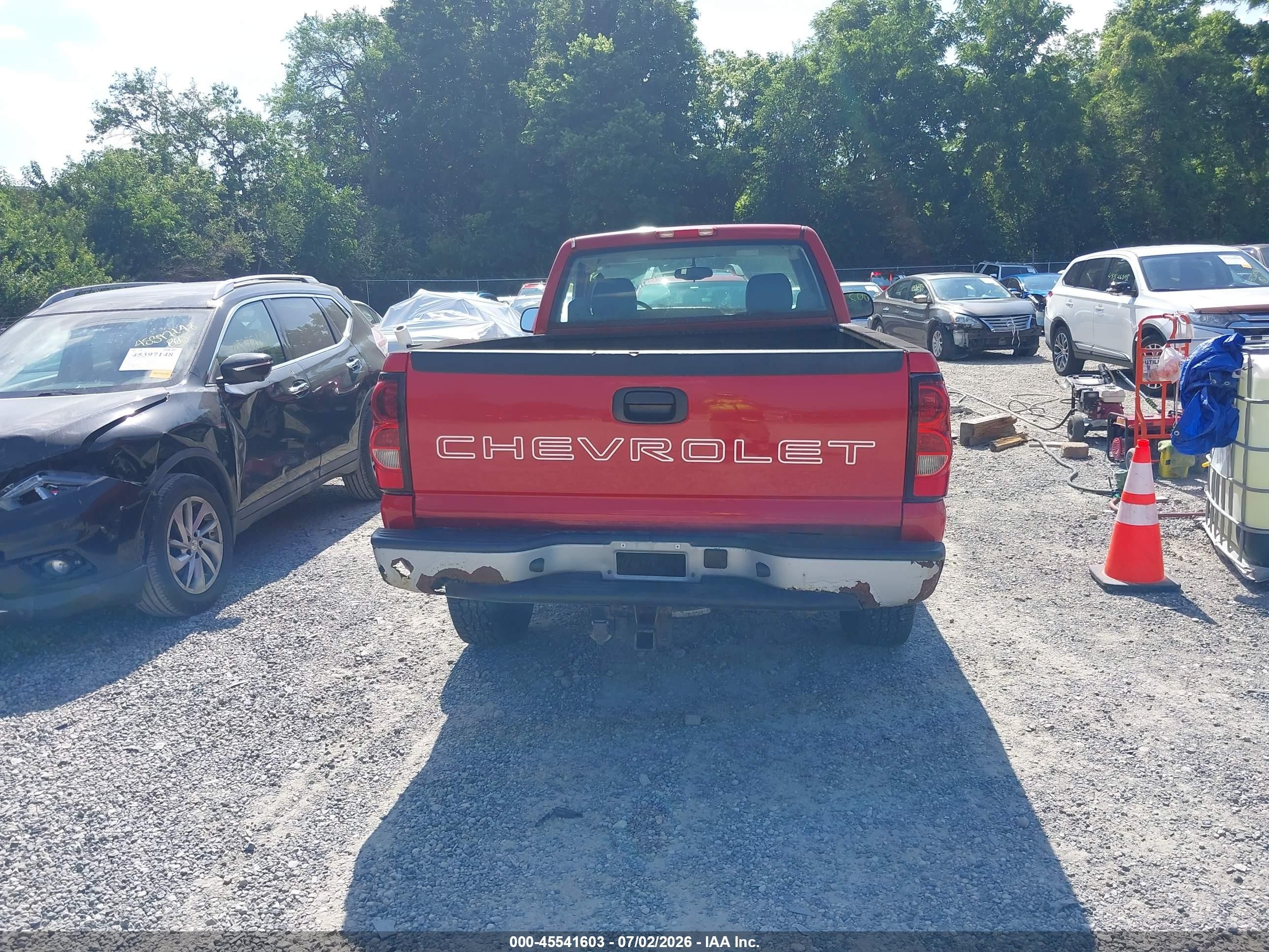 2007 Chevrolet Silverado 1500 Classic Work Truck Red vin: 1GCEK14Z47Z196447