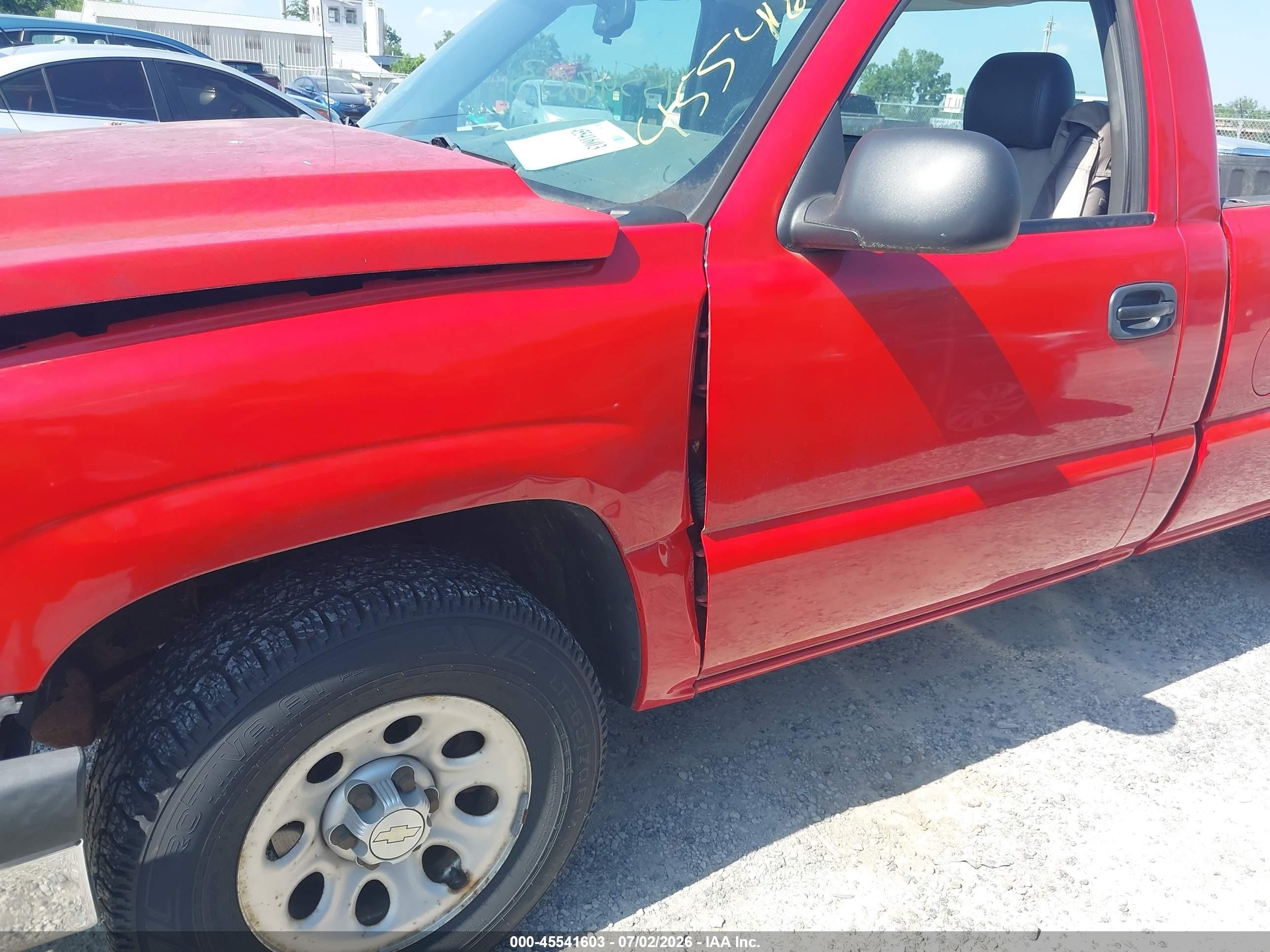 2007 Chevrolet Silverado 1500 Classic Work Truck Red vin: 1GCEK14Z47Z196447