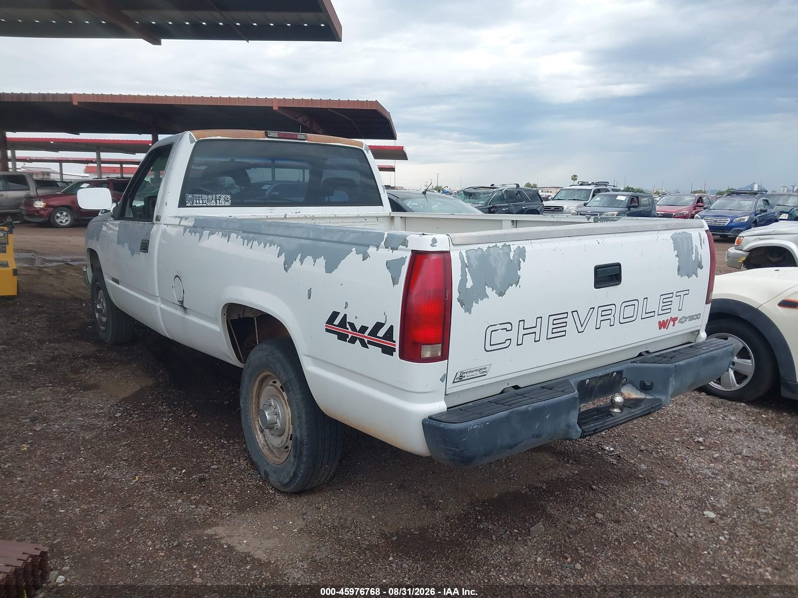 1994 Chevrolet Gmt-400 K1500 White vin: 1GCEK14Z7RZ132633