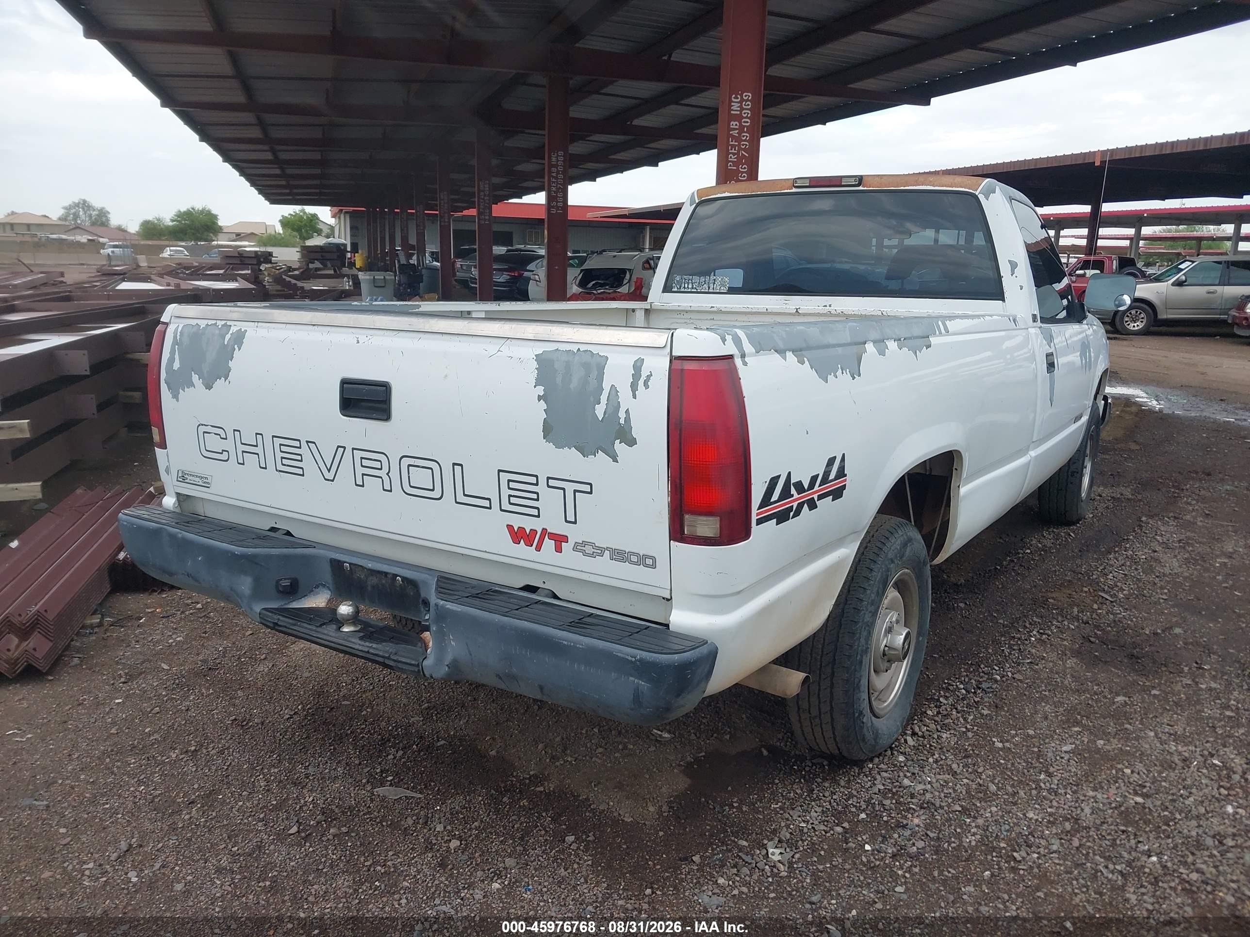 1994 Chevrolet Gmt-400 K1500 White vin: 1GCEK14Z7RZ132633