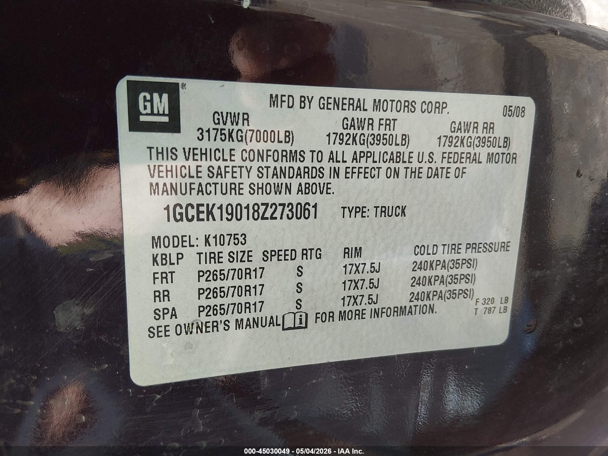 2008 Chevrolet Silverado 1500 Ltz Purple vin: 1GCEK19018Z273061