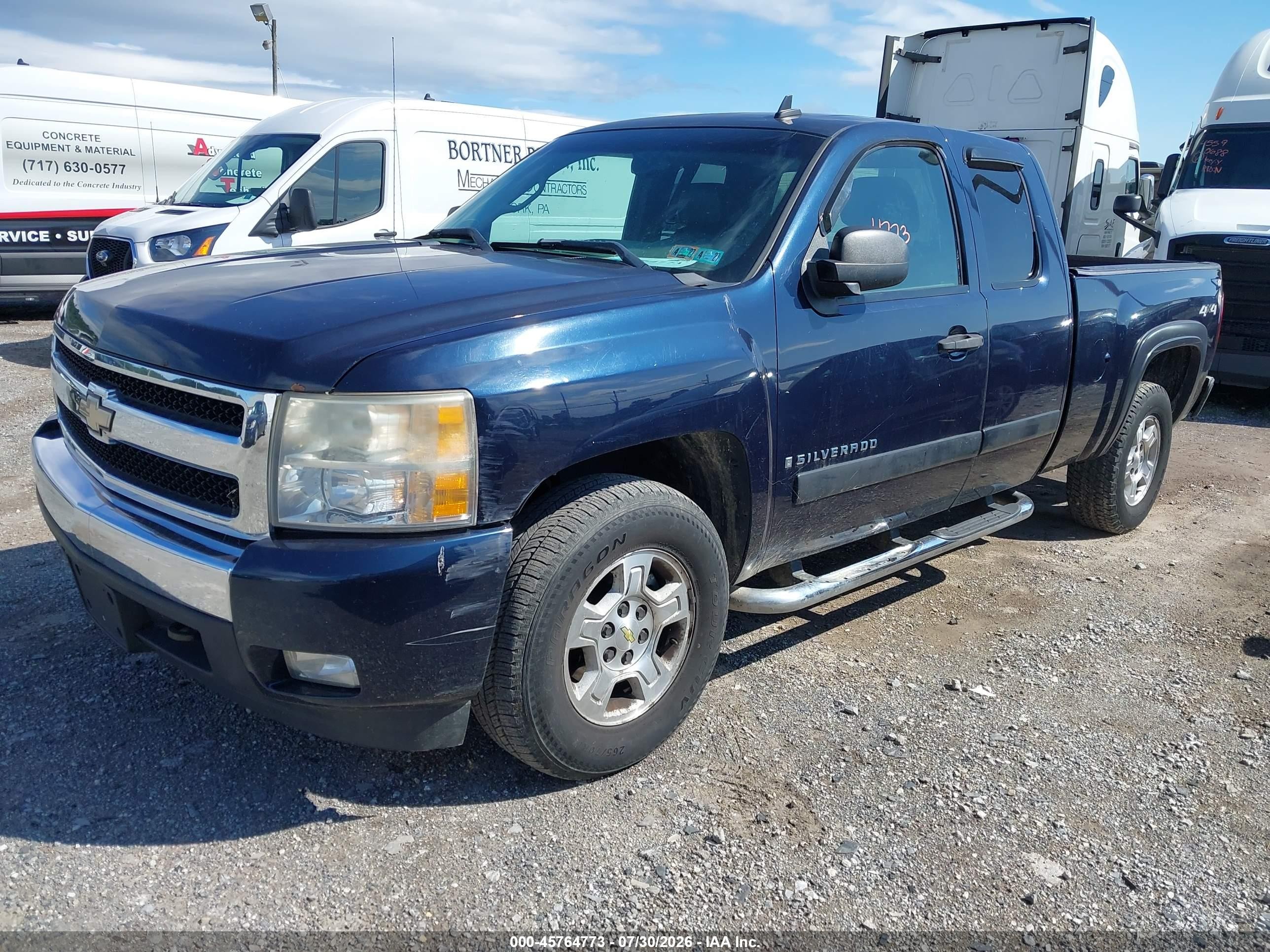 2007 Chevrolet Silverado 1500 Lt1 Blue vin: 1GCEK19027Z593679