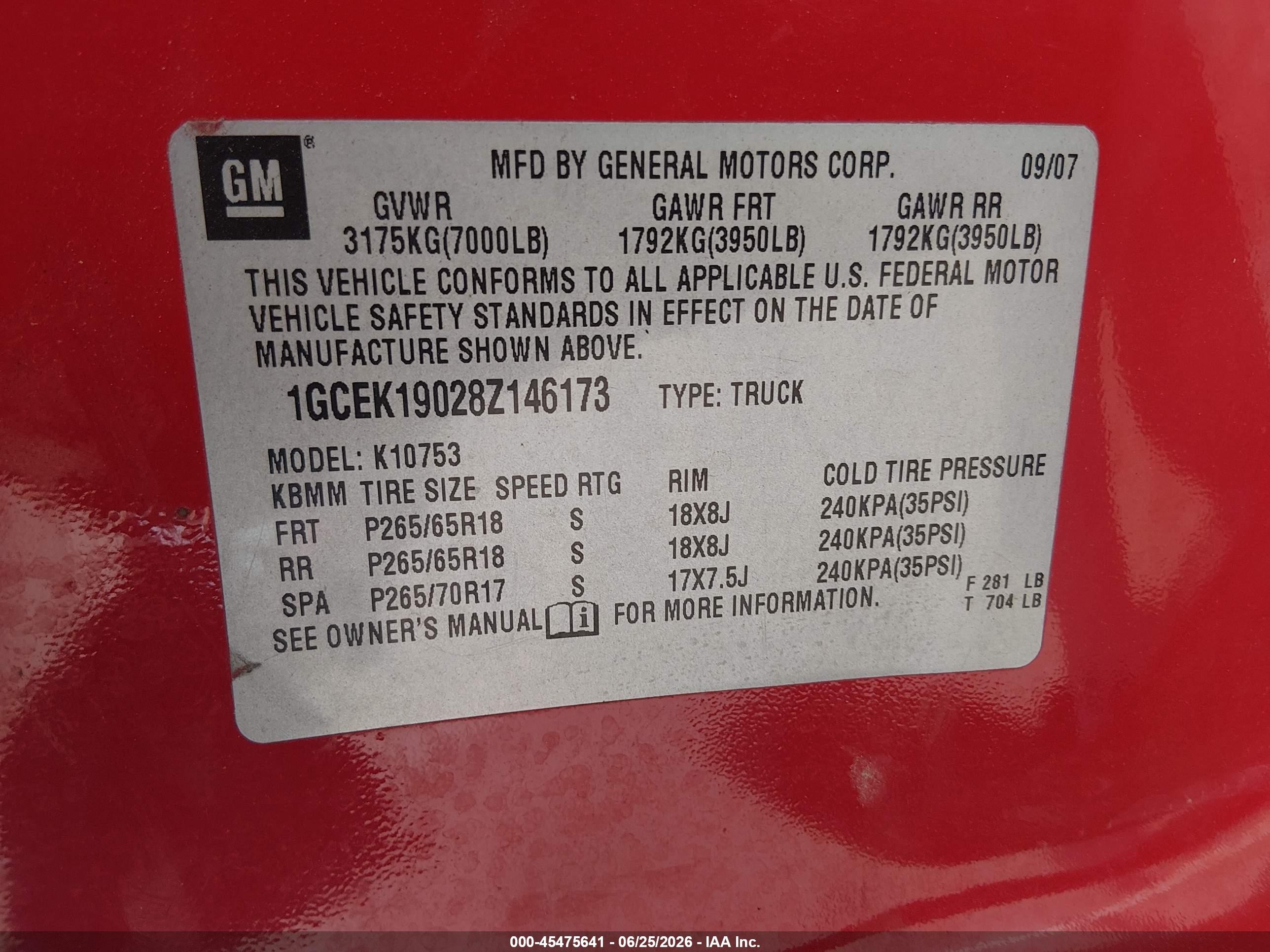 2008 Chevrolet Silverado 1500 Ltz Red vin: 1GCEK19028Z146173