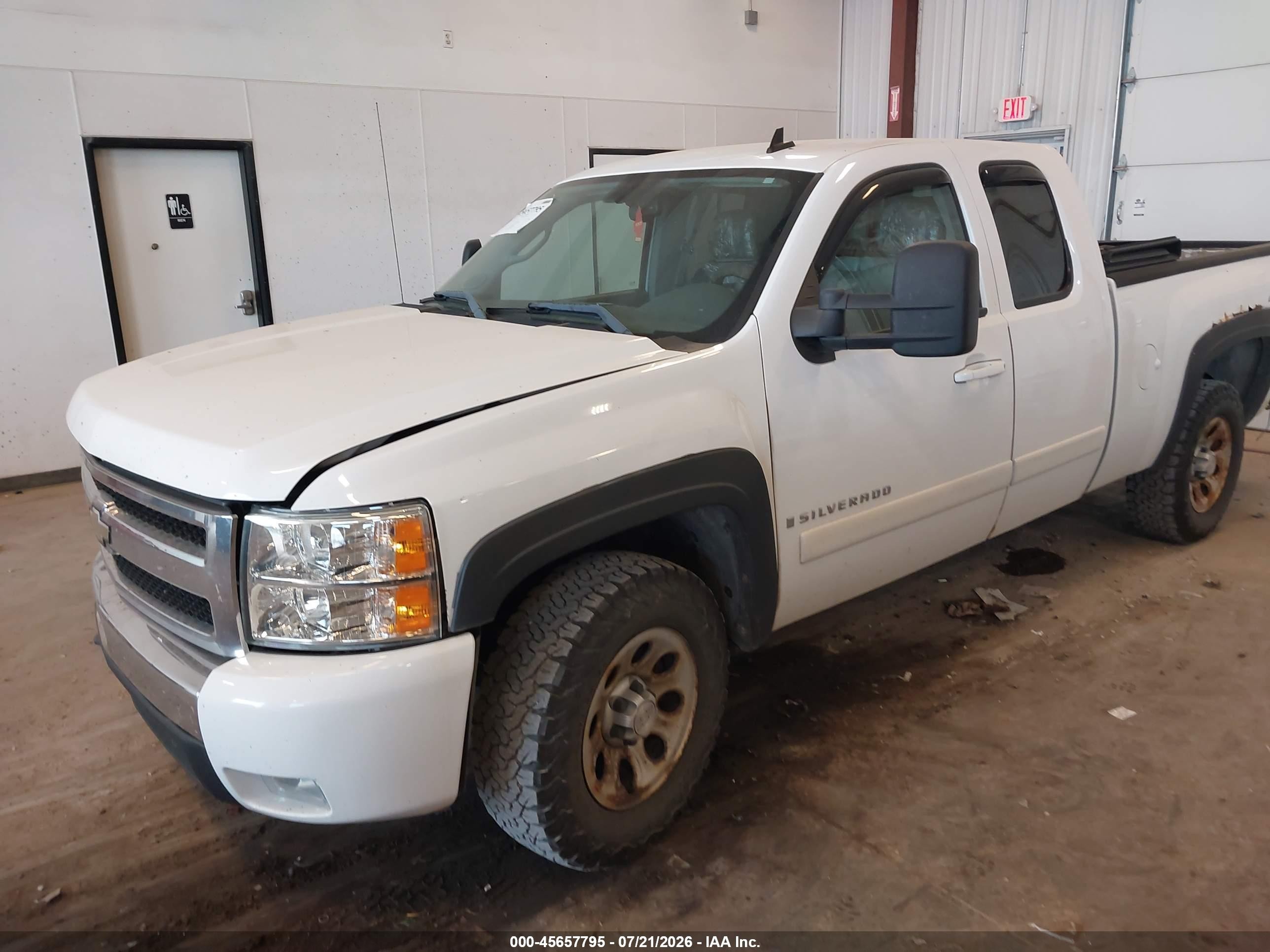 2007 Chevrolet Silverado 1500 Ltz White vin: 1GCEK19037Z570279