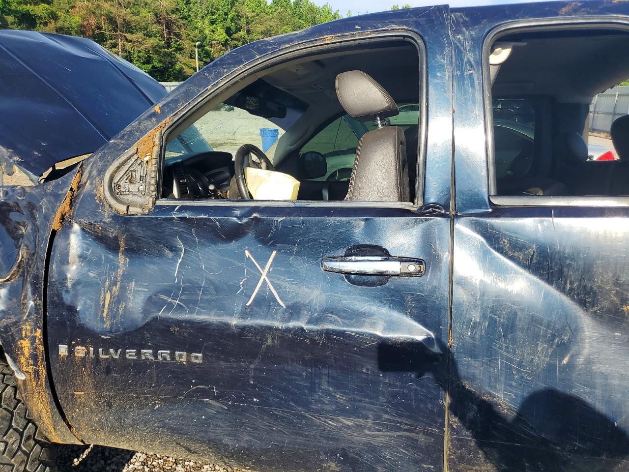 2007 Chevrolet Silverado K1500 Blue vin: 1GCEK19047E501298