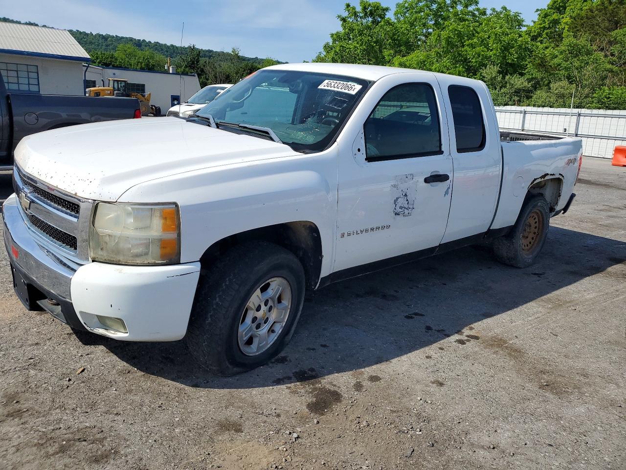2008 Chevrolet Silverado K1500 White vin: 1GCEK19078Z292973