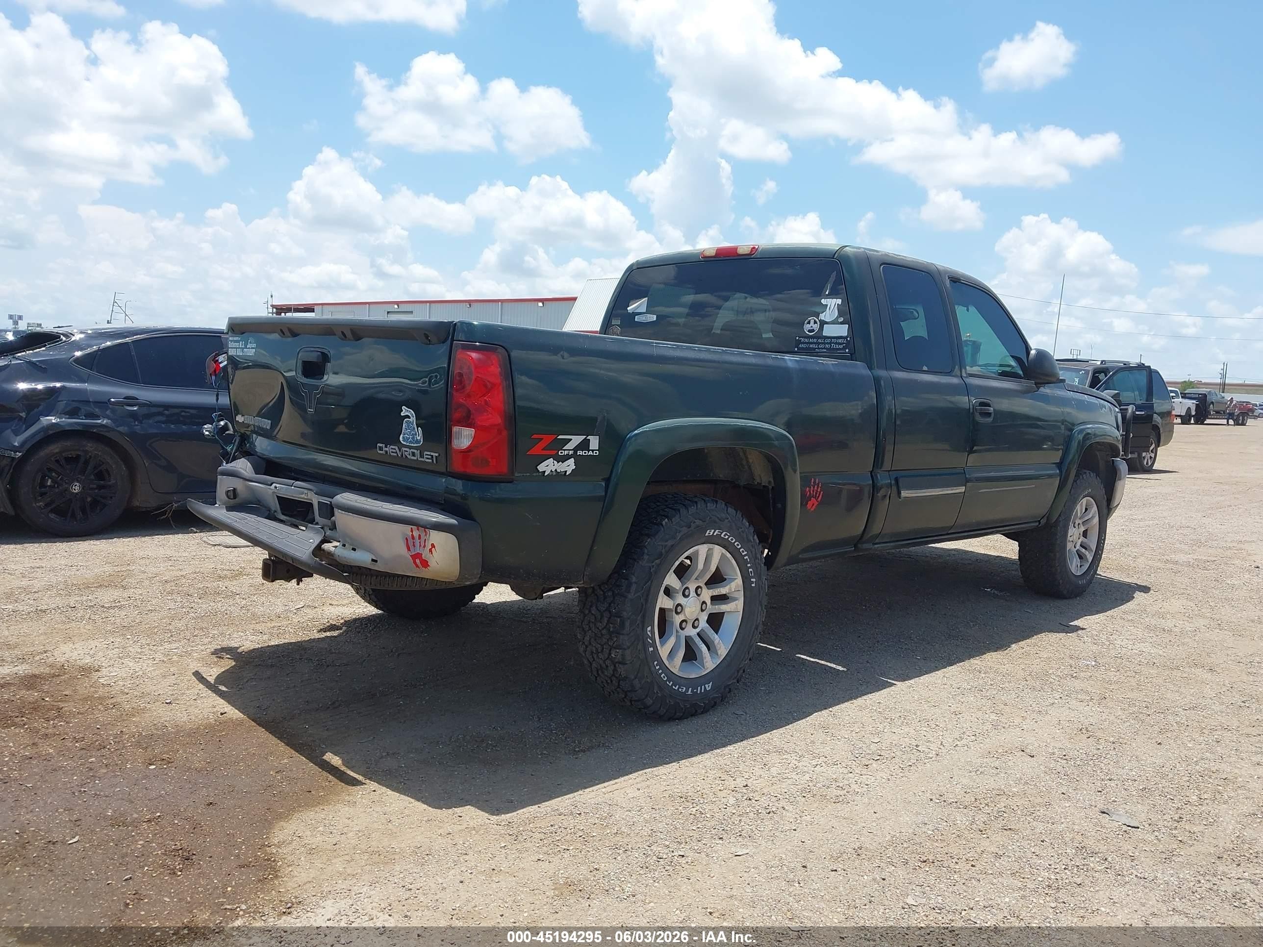 2005 Chevrolet Silverado 1500 Z71 Green vin: 1GCEK19B05E262153