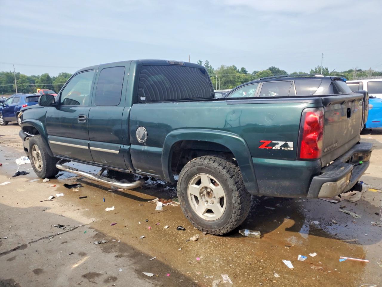 2006 Chevrolet Silverado K1500 Green vin: 1GCEK19B06E163818