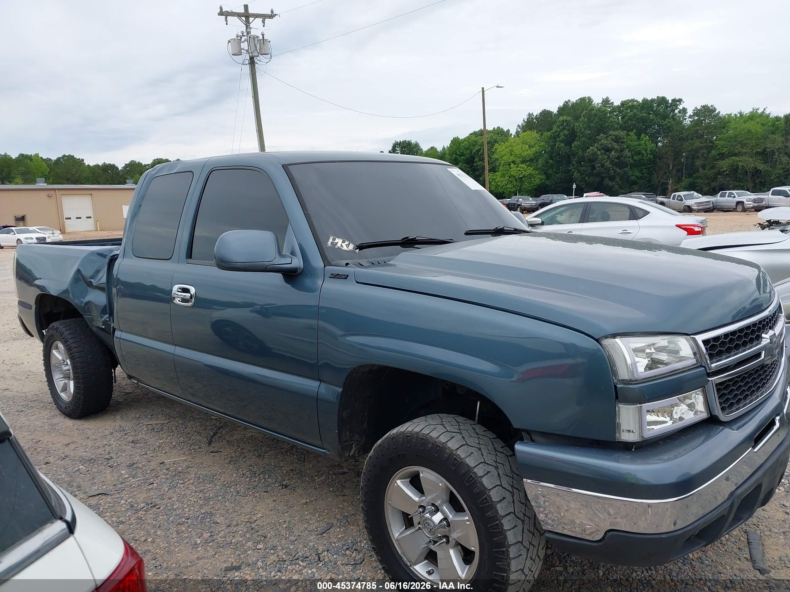 2006 Chevrolet Silverado 1500 Lt3 Blue vin: 1GCEK19B06Z246092