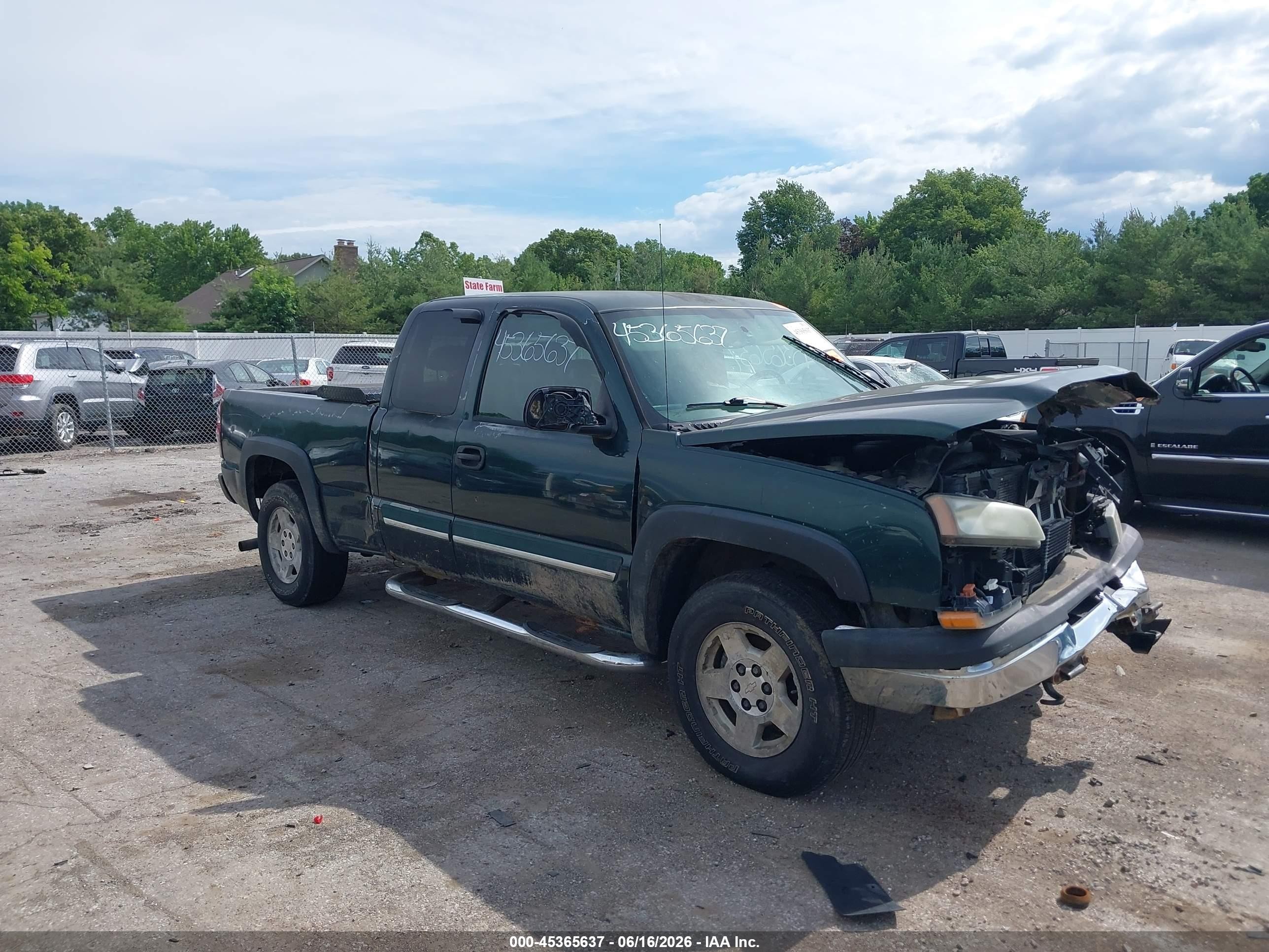2005 Chevrolet Silverado 1500 Ls Green vin: 1GCEK19B15E154852