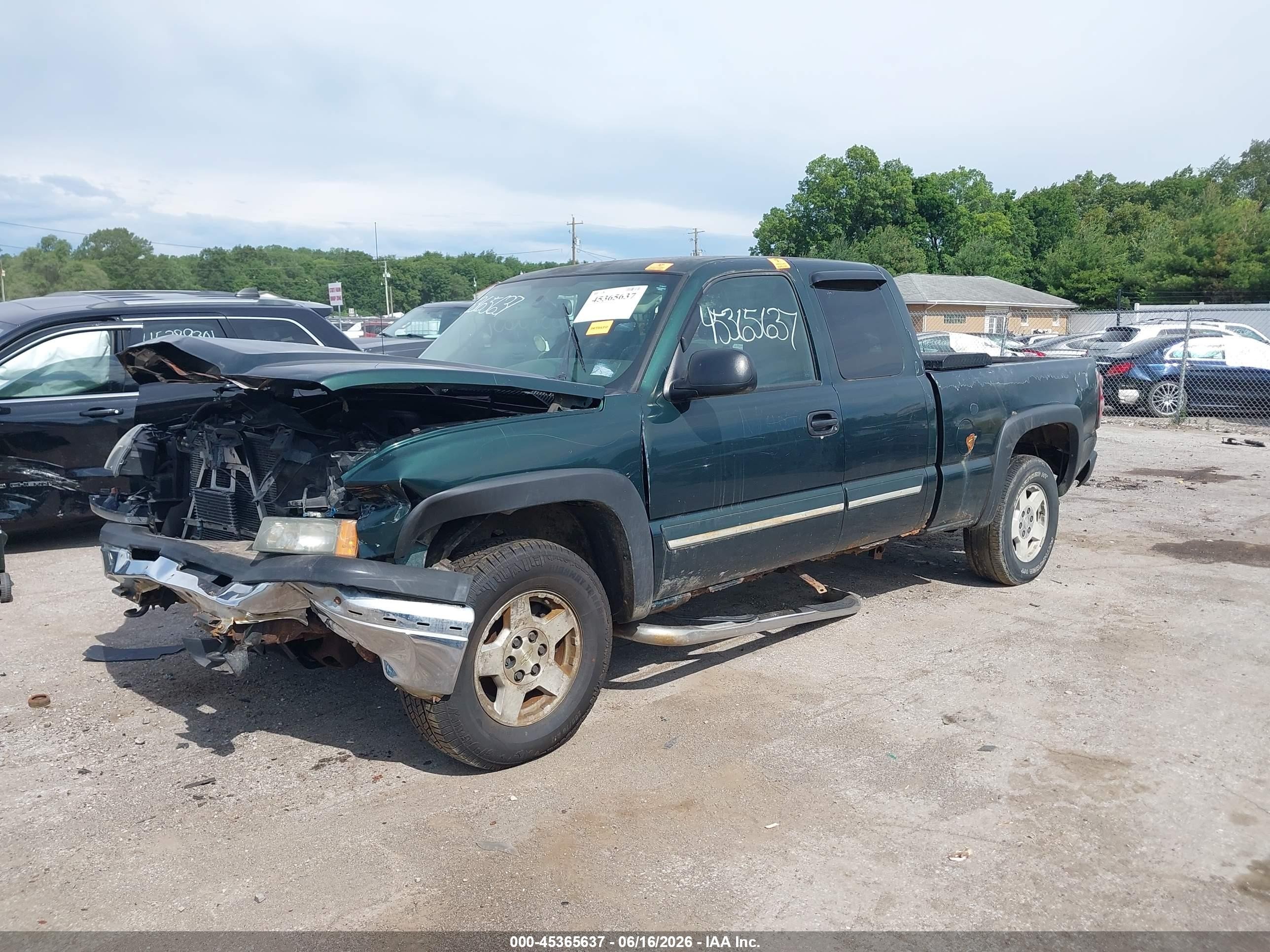2005 Chevrolet Silverado 1500 Ls Green vin: 1GCEK19B15E154852