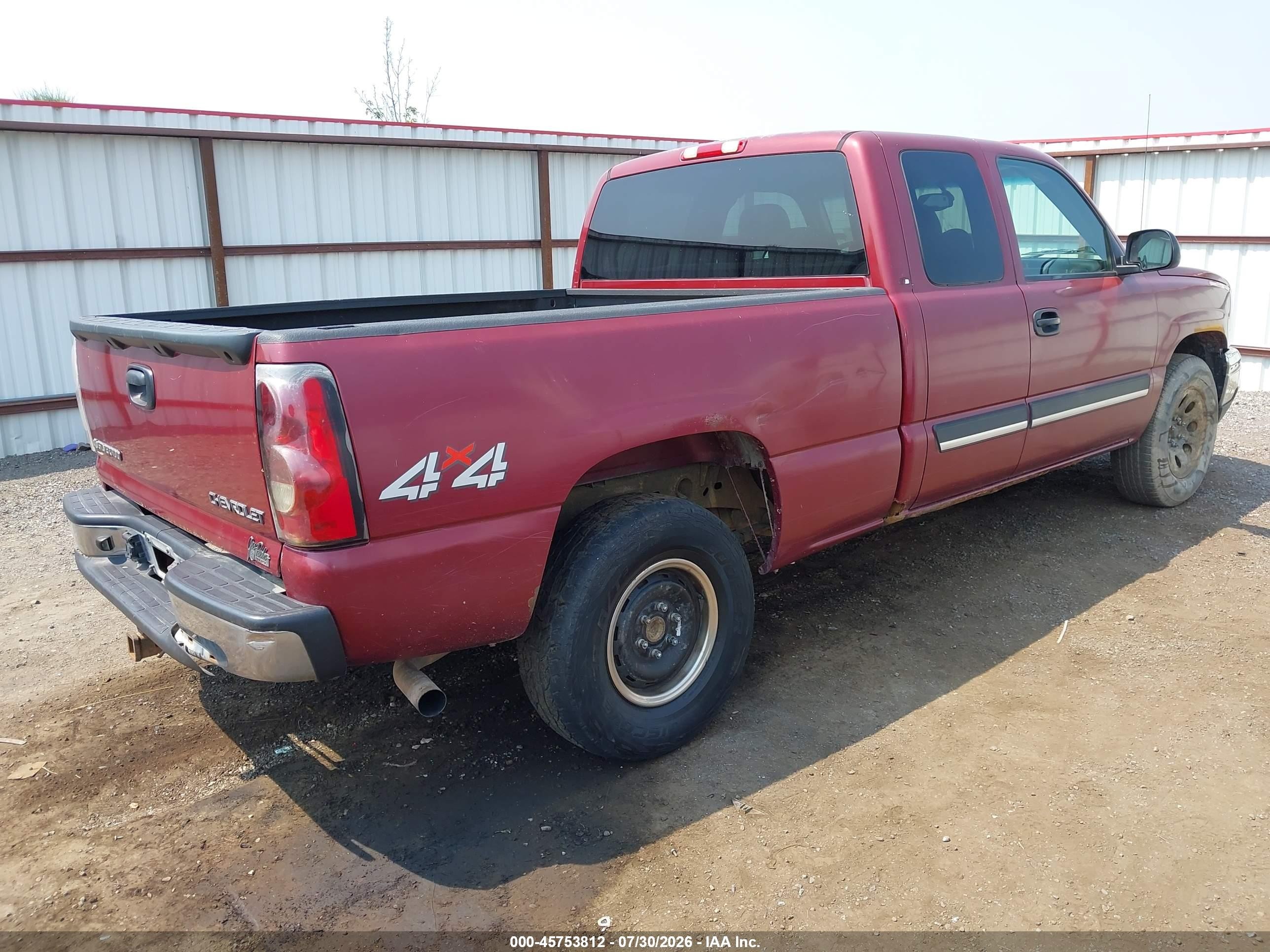 2005 Chevrolet Silverado 1500 Ls Red vin: 1GCEK19B25E106826